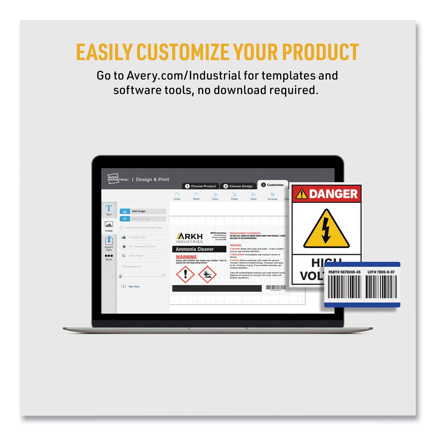Avery PermaTrack Tamper-Evident Asset Tag Labels, Laser Printers, 0.75 x 1.5, White, 40/Sheet, 8 Sheets/Pack