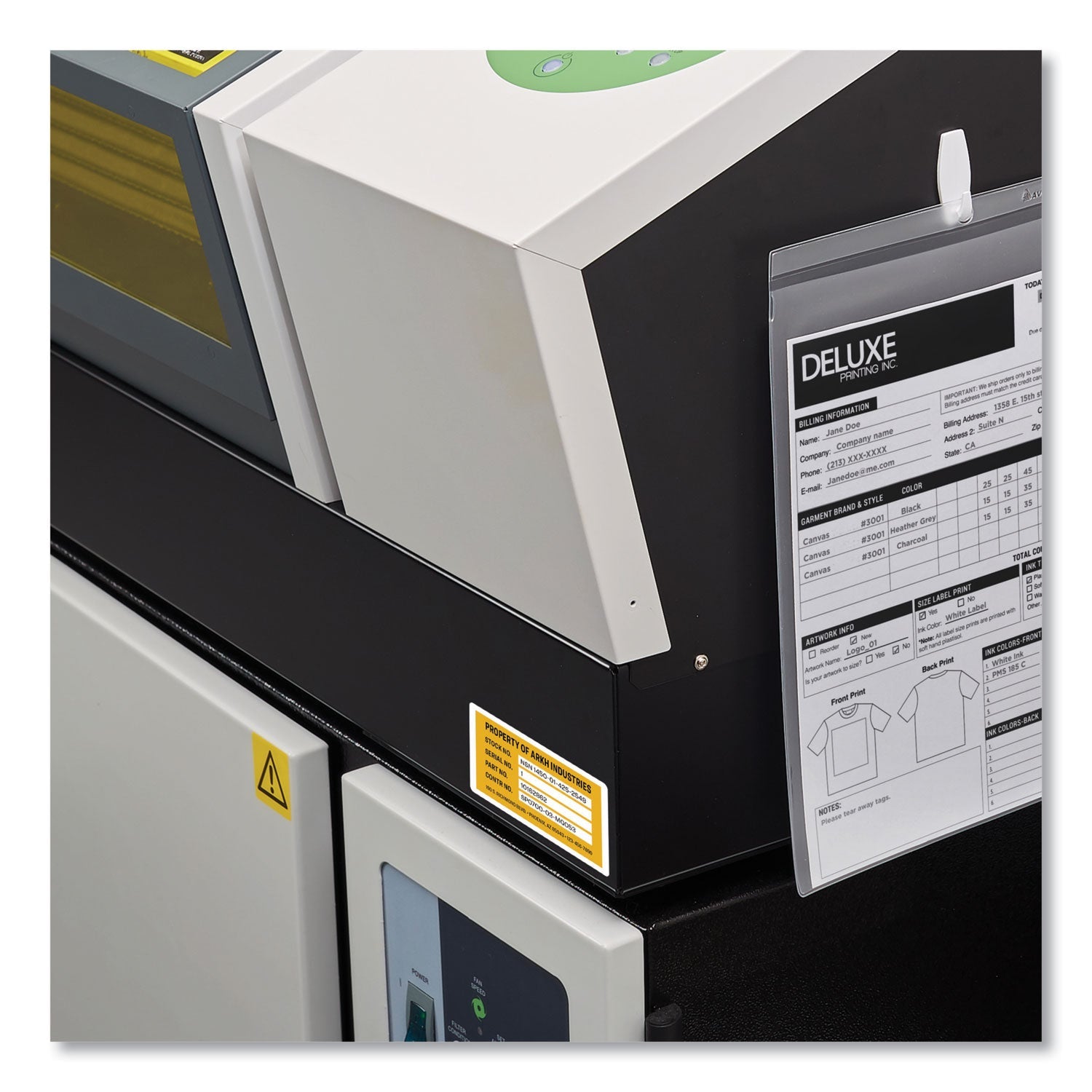 Avery PermaTrack Tamper-Evident Asset Tag Labels, Laser Printers, 2 x 3.75, White, 8/Sheet, 8 Sheets/Pack