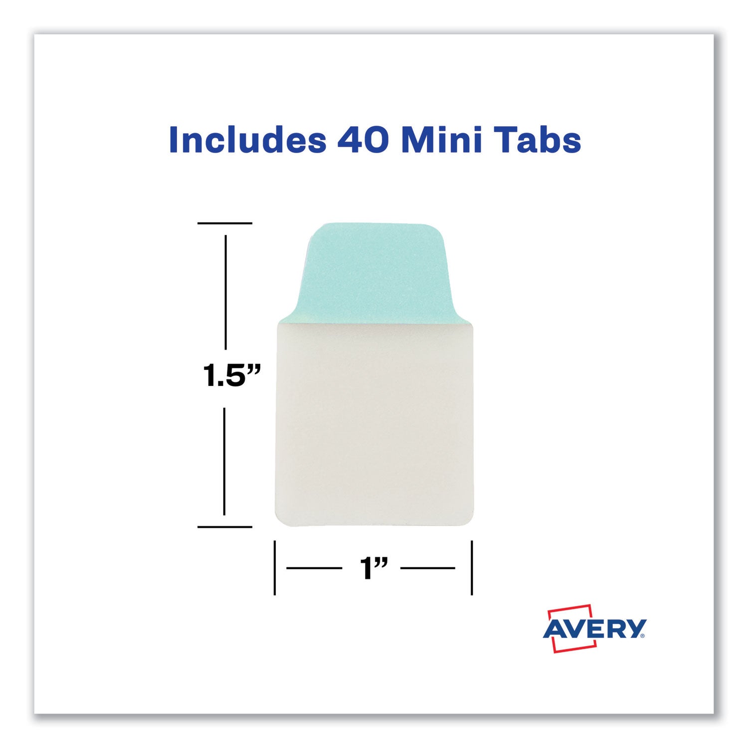Avery Ultra Tabs Repositionable Tabs, Mini Tabs: 1" x 1.5", 1/5-Cut, Assorted Pastel Colors, 40/Pack