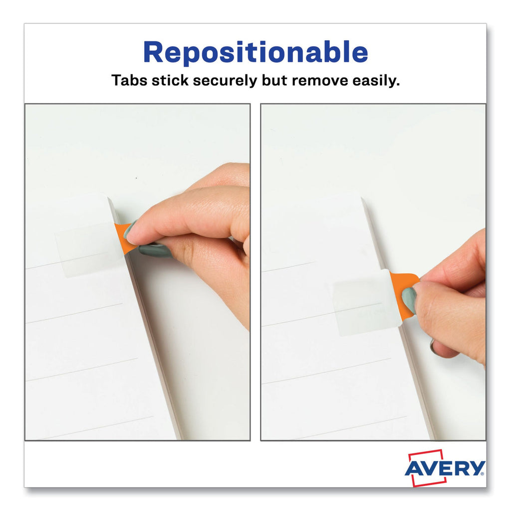 Avery Ultra Tabs Repositionable Tabs, Mini Tabs: 1" x 1.5", 1/5-Cut, Assorted Neon Colors, 80/Pack
