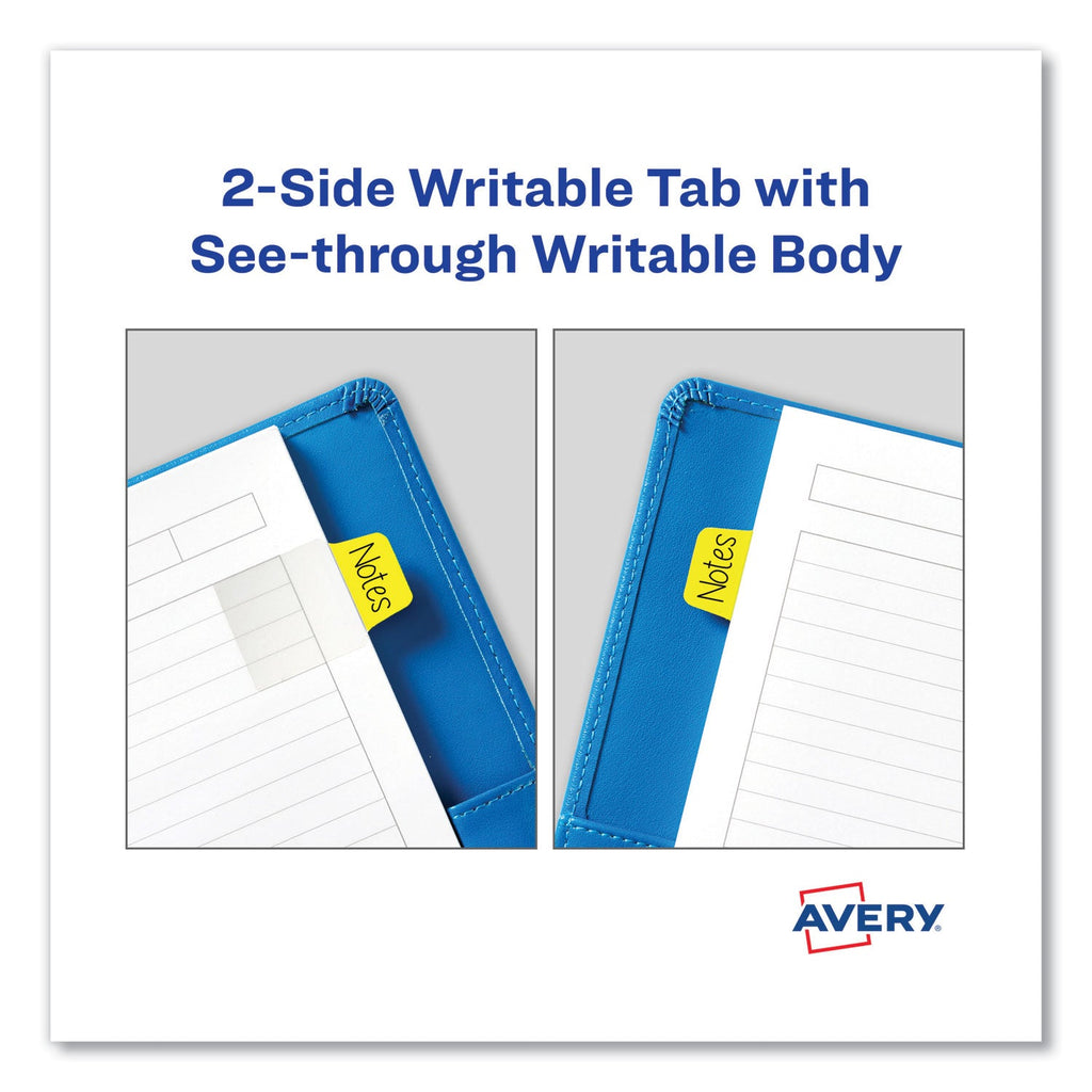 Avery Ultra Tabs Repositionable Tabs, Mini Tabs: 1" x 1.5", 1/5-Cut, Assorted Neon Colors, 80/Pack