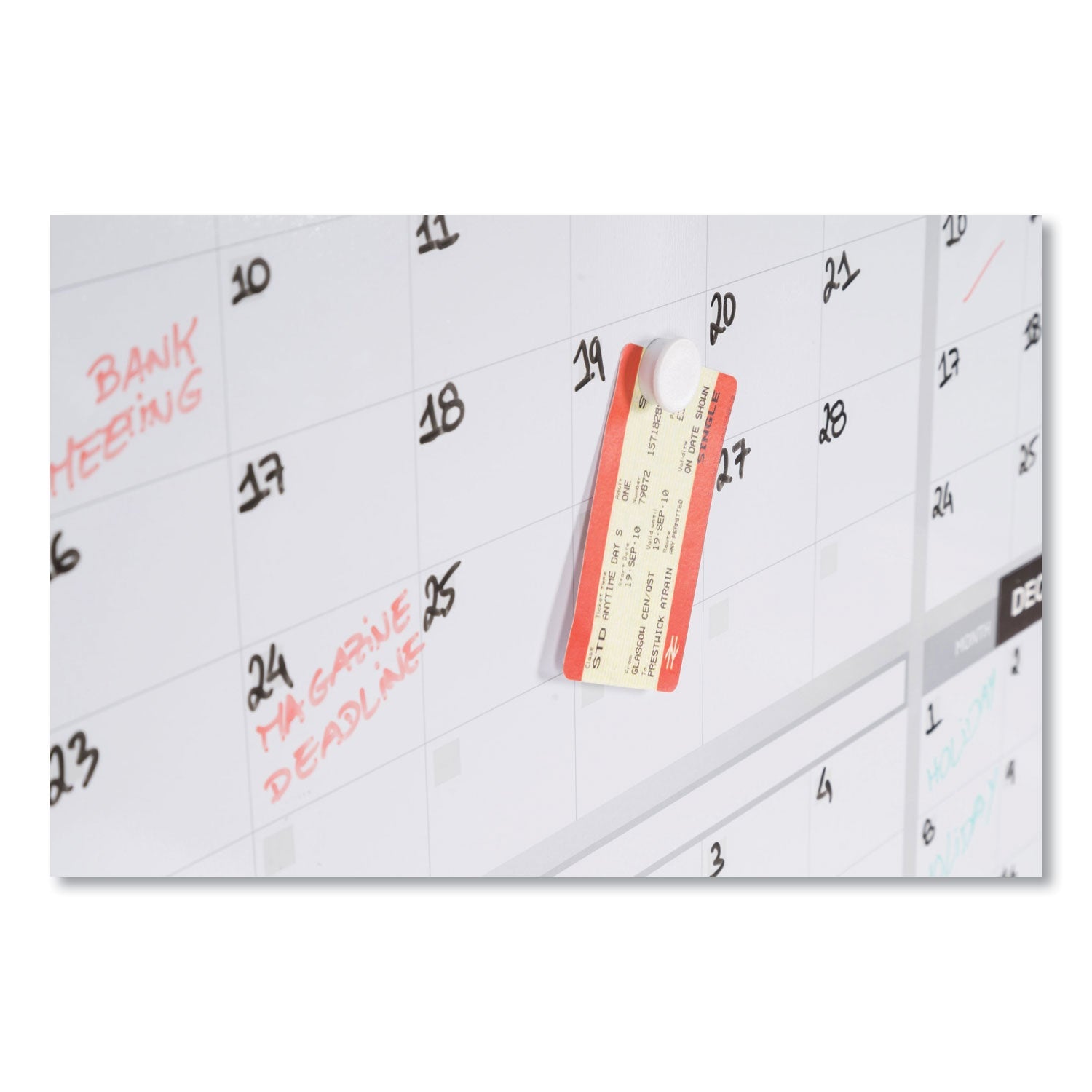 MasterVision 4 Month Planner, 48x36, White/Silver