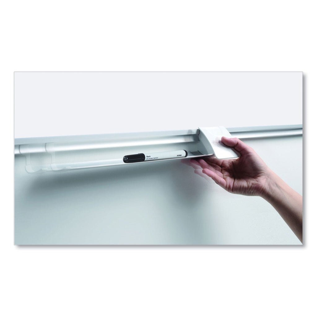 MasterVision Grid Planning Board, 1 x 2 Grid, 72 x 48, White/Silver