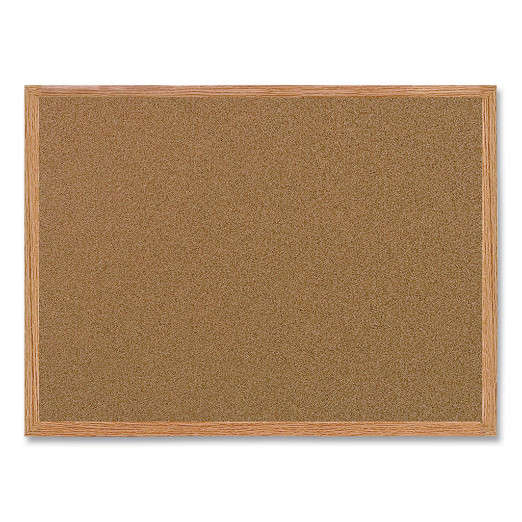 MasterVision Value Cork Bulletin Board with Oak Frame, 24 x 36, Natural