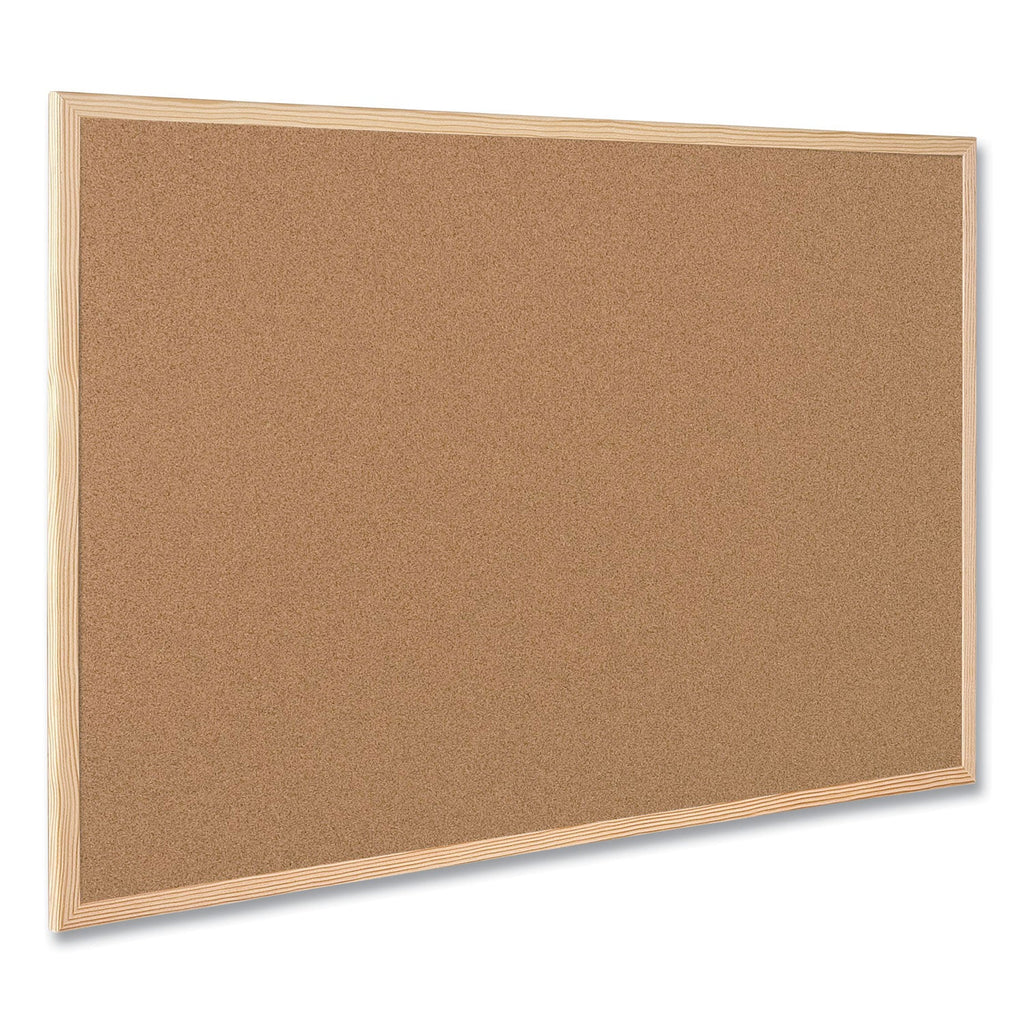 MasterVision Value Cork Bulletin Board with Oak Frame, 24 x 36, Natural