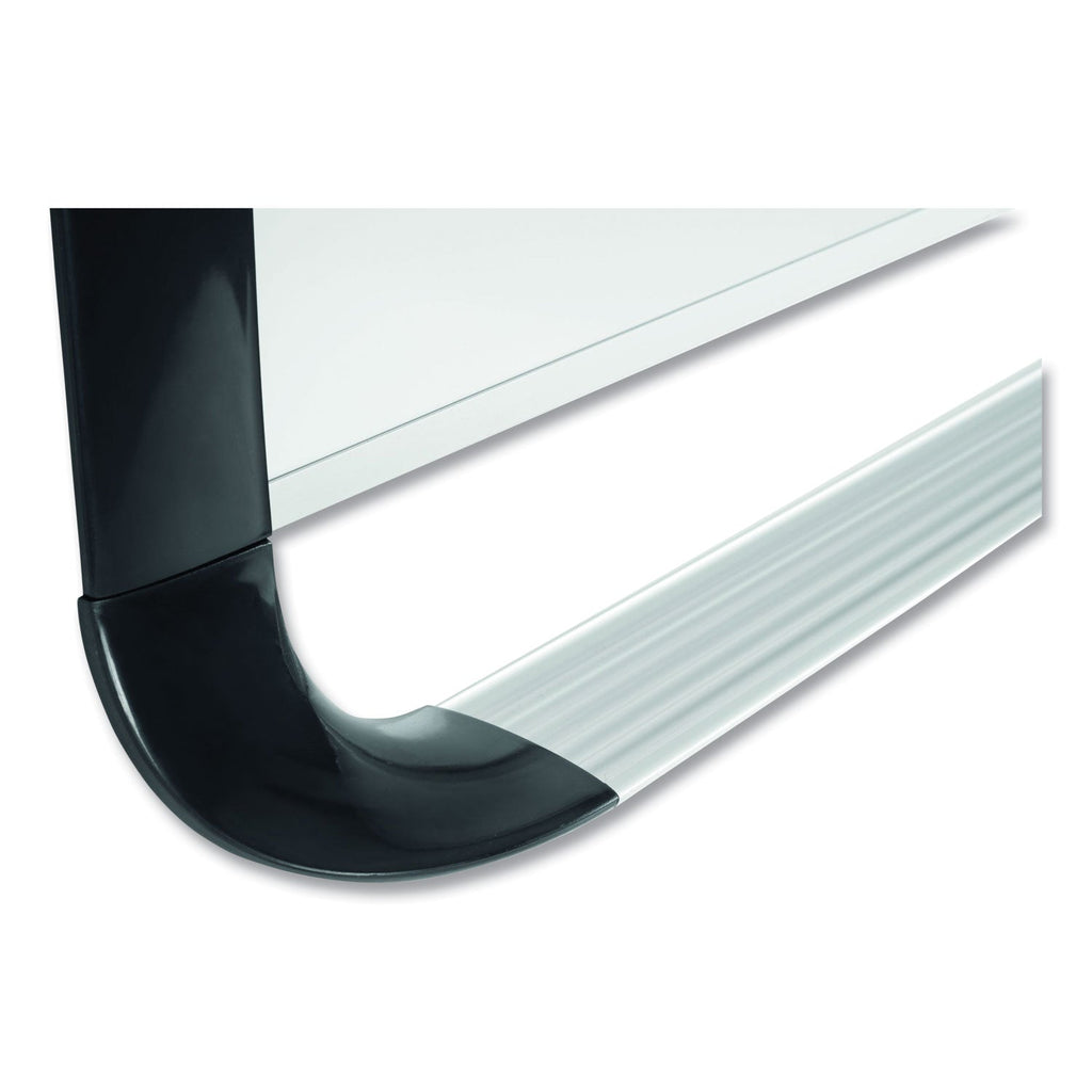 MasterVision Lacquered steel magnetic dry erase board, 36 x 48, Silver/Black