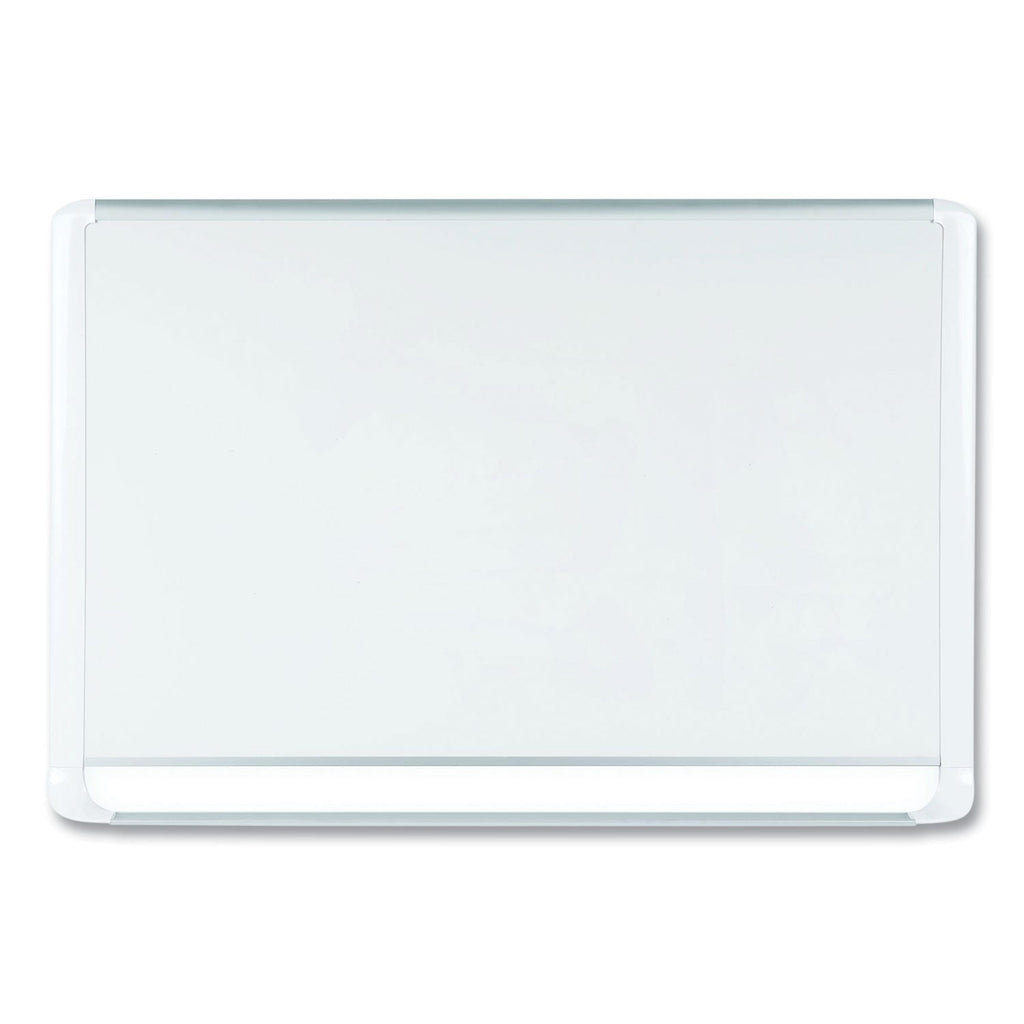MasterVision Lacquered steel magnetic dry erase board, 36 x 48, Silver/White