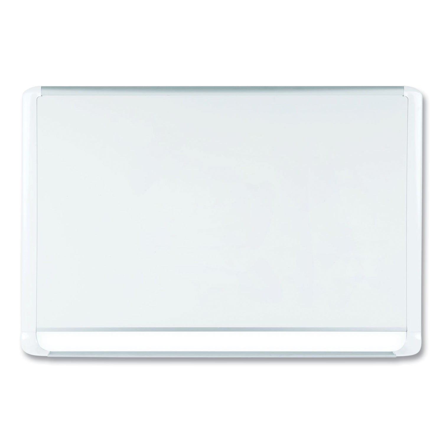 MasterVision Lacquered steel magnetic dry erase board, 36 x 48, Silver/White