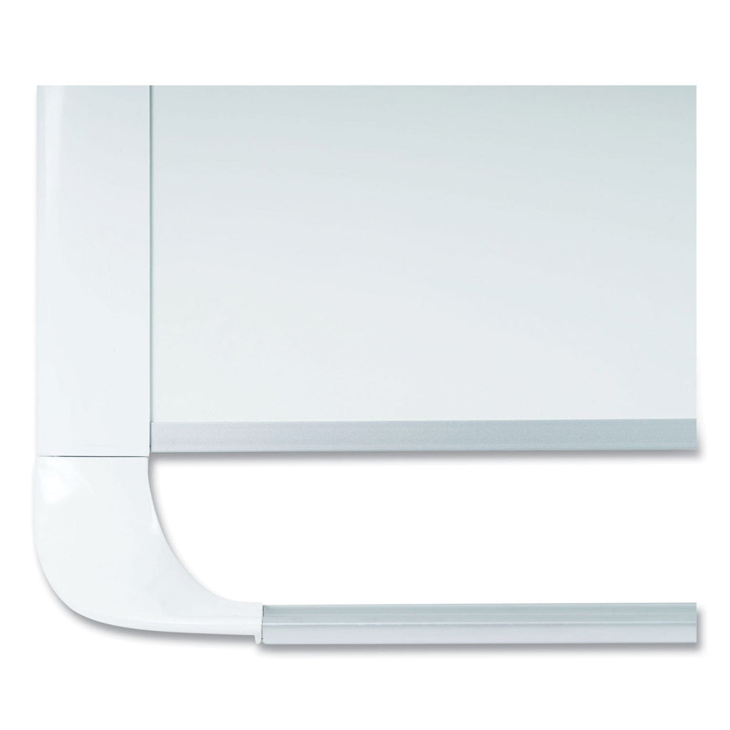 MasterVision Lacquered steel magnetic dry erase board, 36 x 48, Silver/White