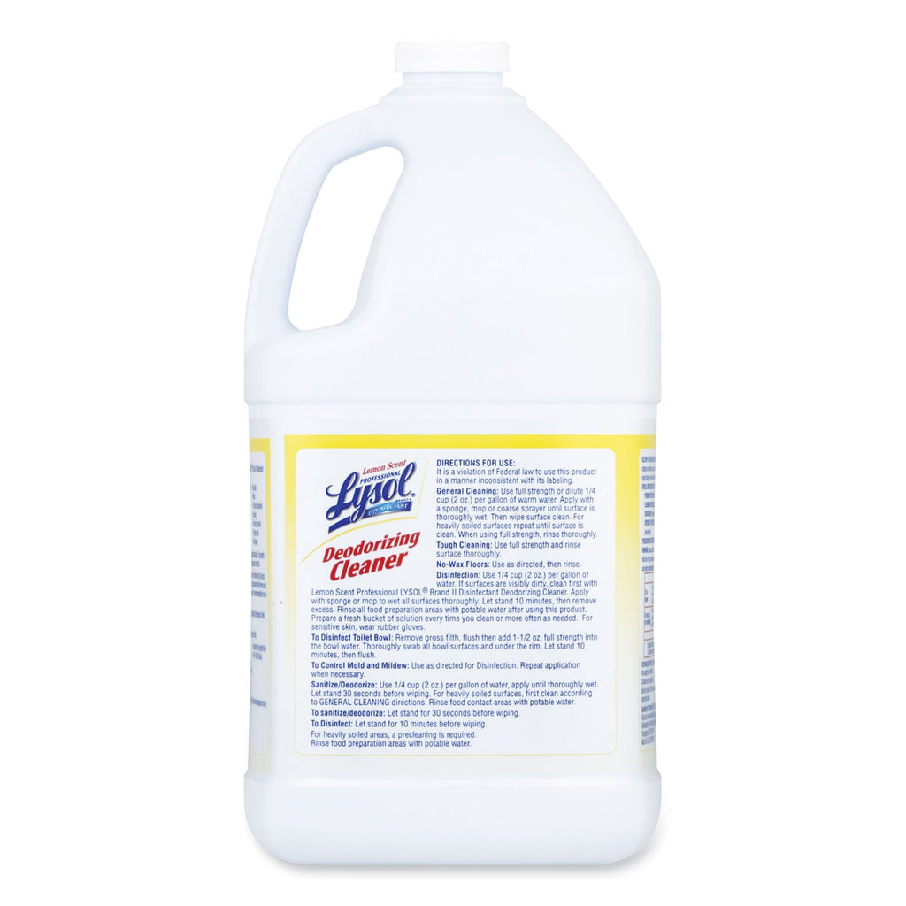 Professional LYSOL Disinfectant Deodorizing Cleaner Concentrate, 1 gal Bottle, Lemon  Scent