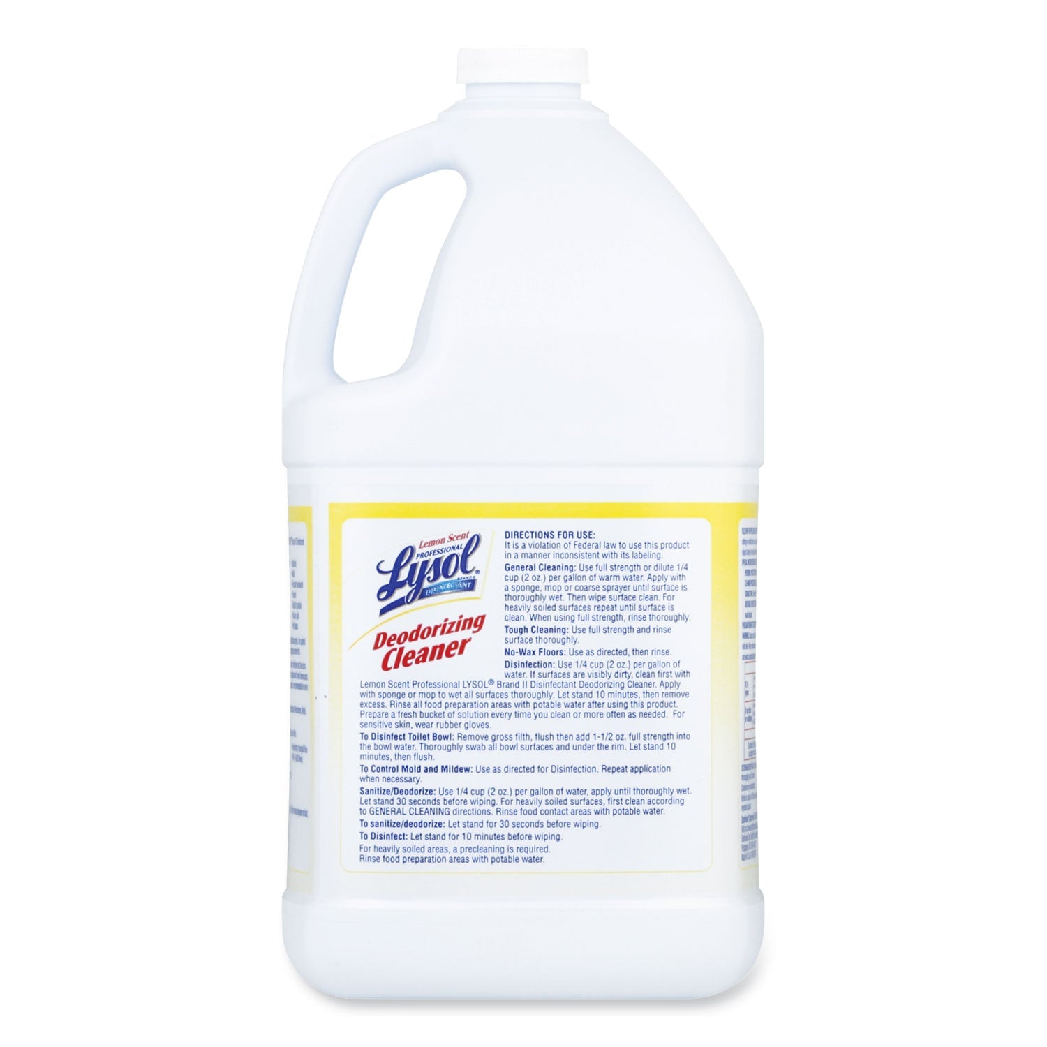 Professional LYSOL Disinfectant Deodorizing Cleaner Concentrate, 1 gal Bottle, Lemon  Scent