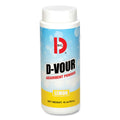 Big D Industries D-Vour Absorbent Powder, Lemon, 16 oz Canister, 6/Carton