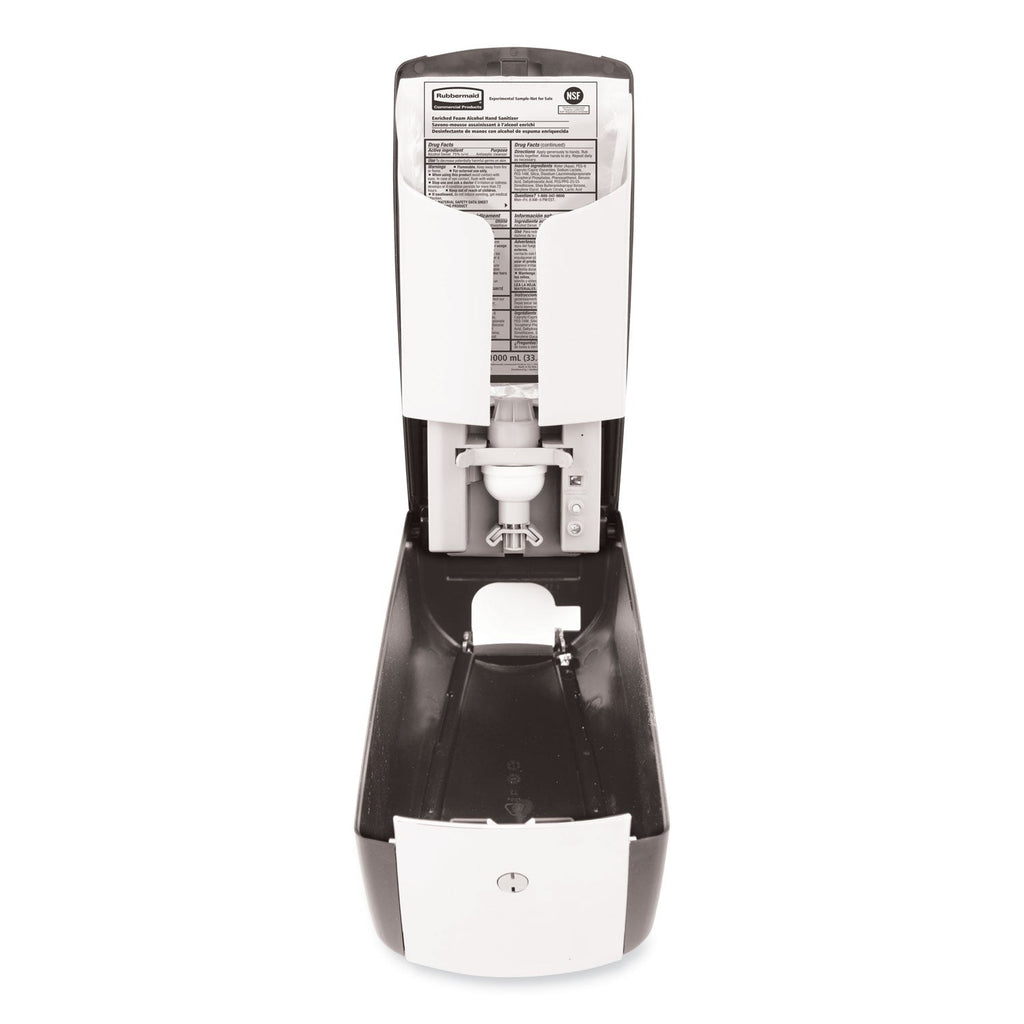 Rubbermaid AutoFoam Touch-Free Dispenser, 1,100 mL, 5.2 x 5.25 x 10.9, Black/Chrome