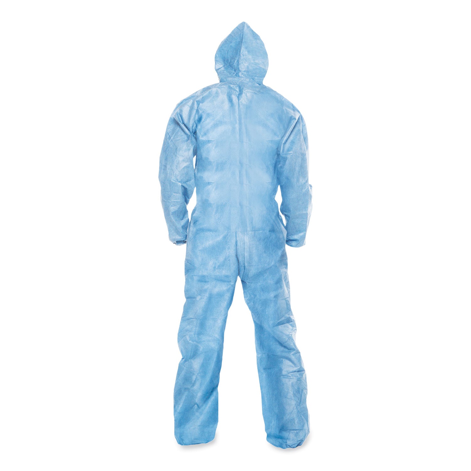 KleenGuard A65 Zipper Front Flame-Resistant Hooded Coveralls, Elastic Wrist and Ankles, X-Large, Blue, 25/Carton