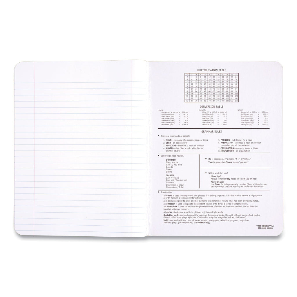 Mead Composition Book, Wide/Legal Rule, Black Cover, 9.75 x 7.5, 100 Sheets