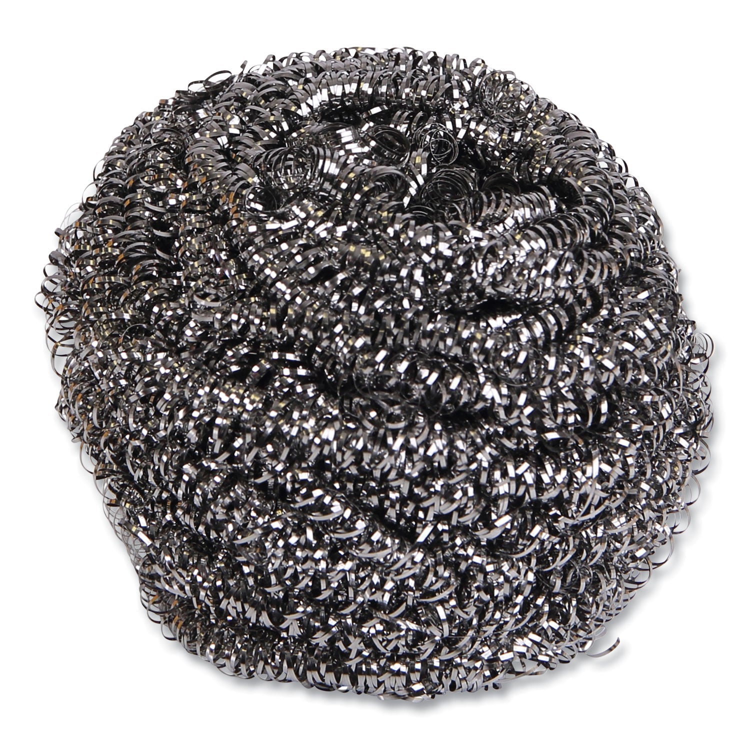 Boardwalk Stainless Steel Scrubber, Large Size, 2.5 x 2.75, Steel Gray, 12/Carton