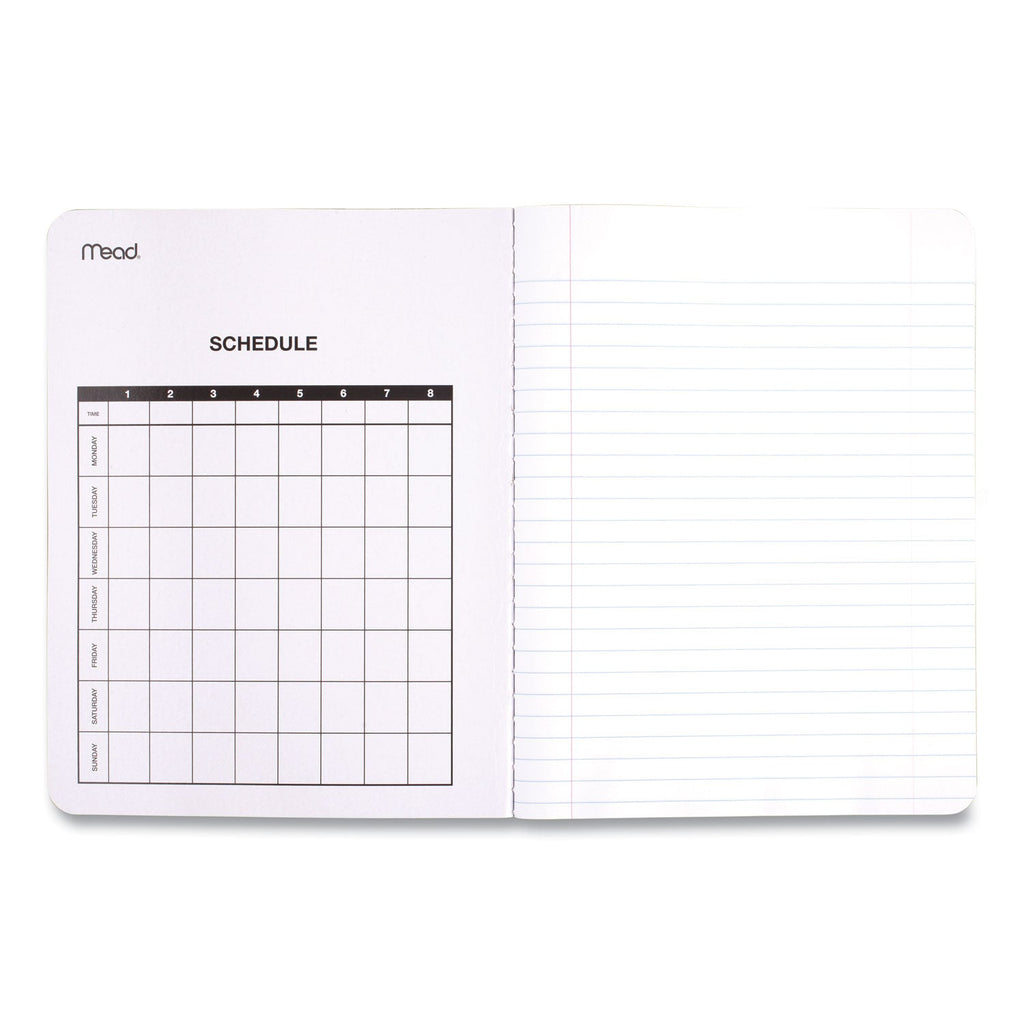 Mead Composition Book, Wide/Legal Rule, Black Cover, 9.75 x 7.5, 100 Sheets