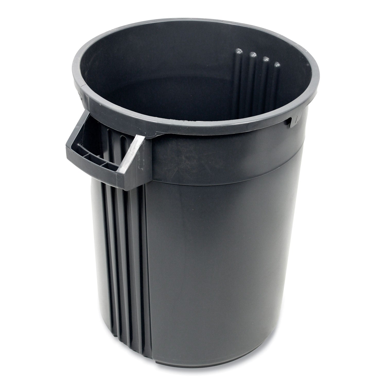 Impact Gator Plus Container, Round, Plastic, 32 gal, Gray