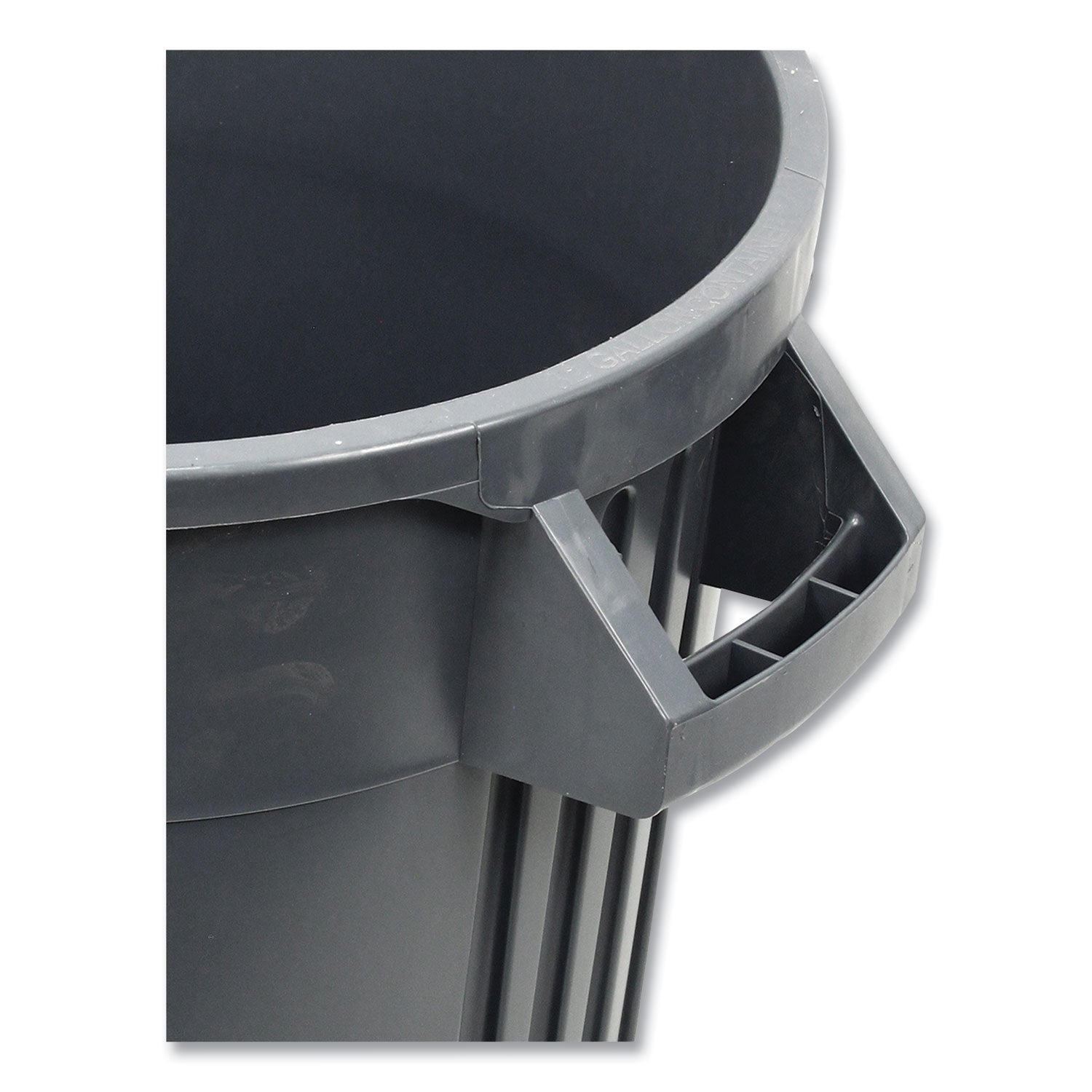 Impact Gator Plus Container, Round, Plastic, 32 gal, Gray