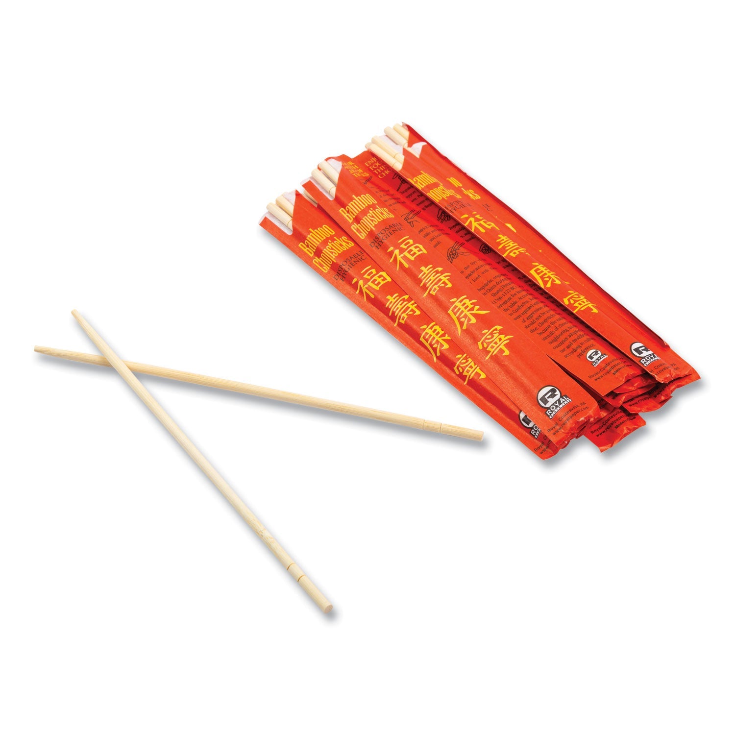 AmerCareRoyal ChoPolystyreneticks, Bamboo, 9", Natural, 1000/Carton