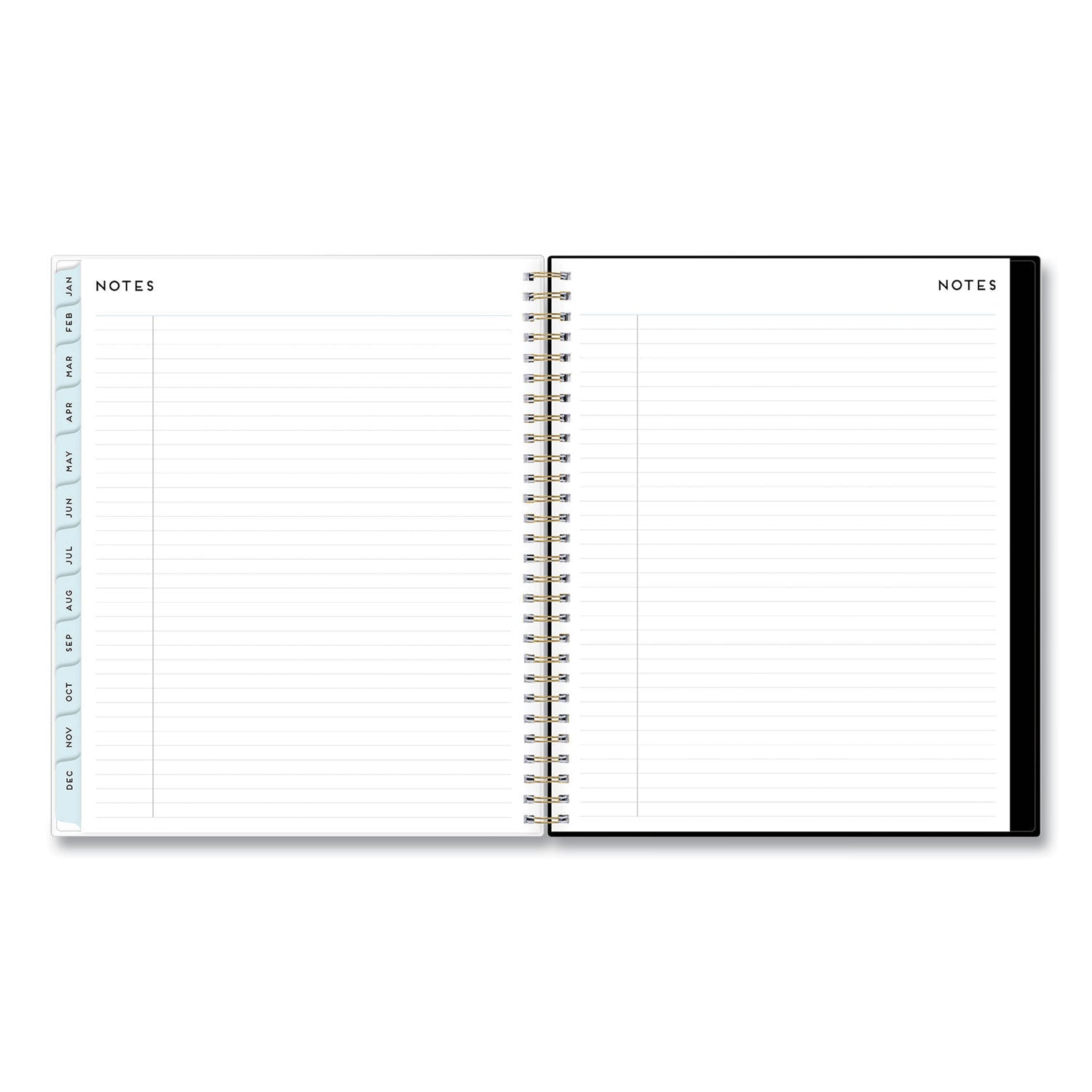 Blue Sky Baccara Dark Monthly Planner, Baccara Dark Floral Artwork, 10 x 8, Gray/Black/Gold Cover, 2023