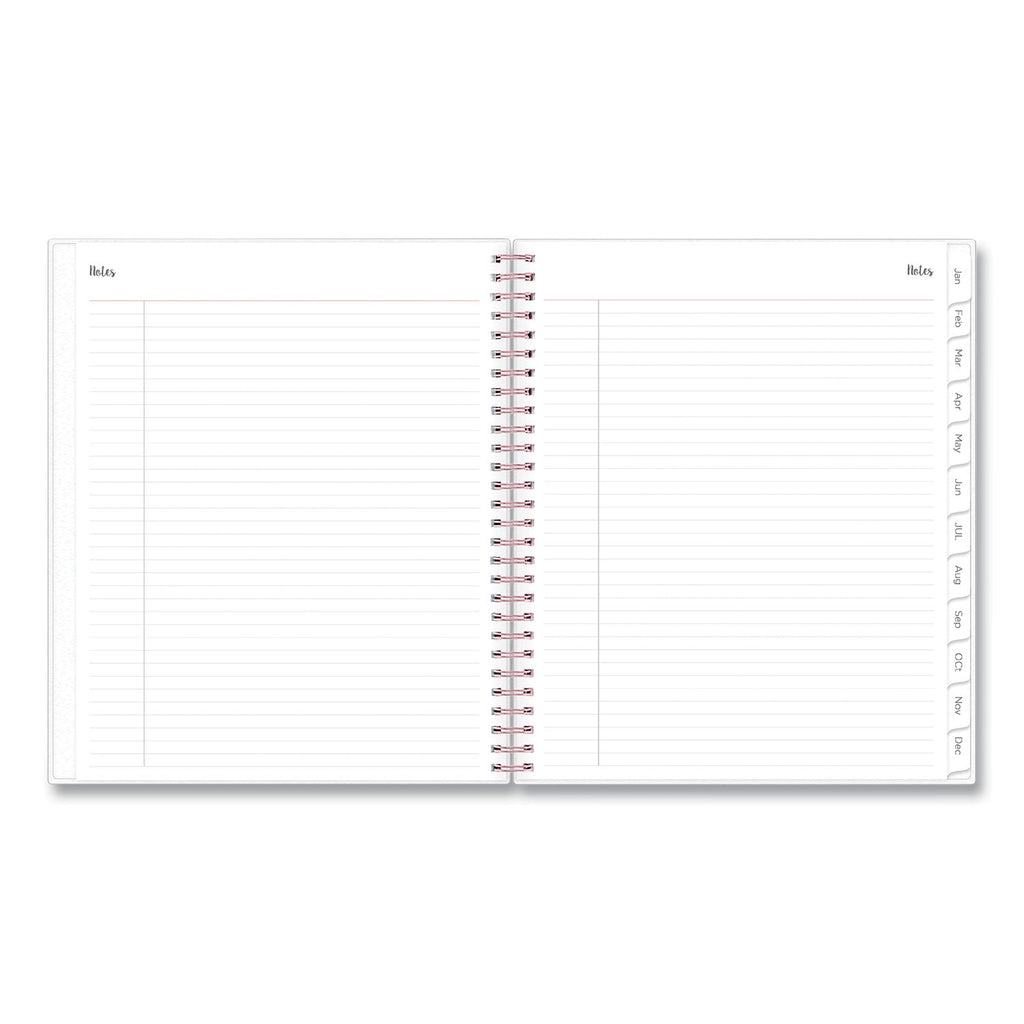 Blue Sky Joselyn Monthly Wirebound Planner, Joselyn Floral Artwork, 10 x 8, Pink/Peach/Black Cover, 12-Month (Jan to Dec): 2023