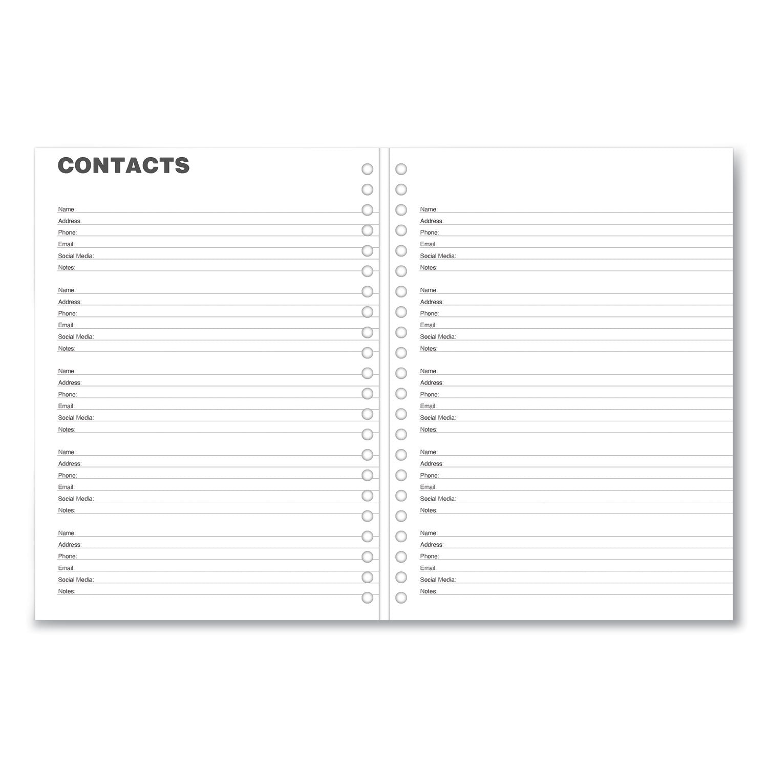 Universal Weekly Planner, 11 x 8, Black Cover, 14-Month, Dec 2022 through Jan 2024
