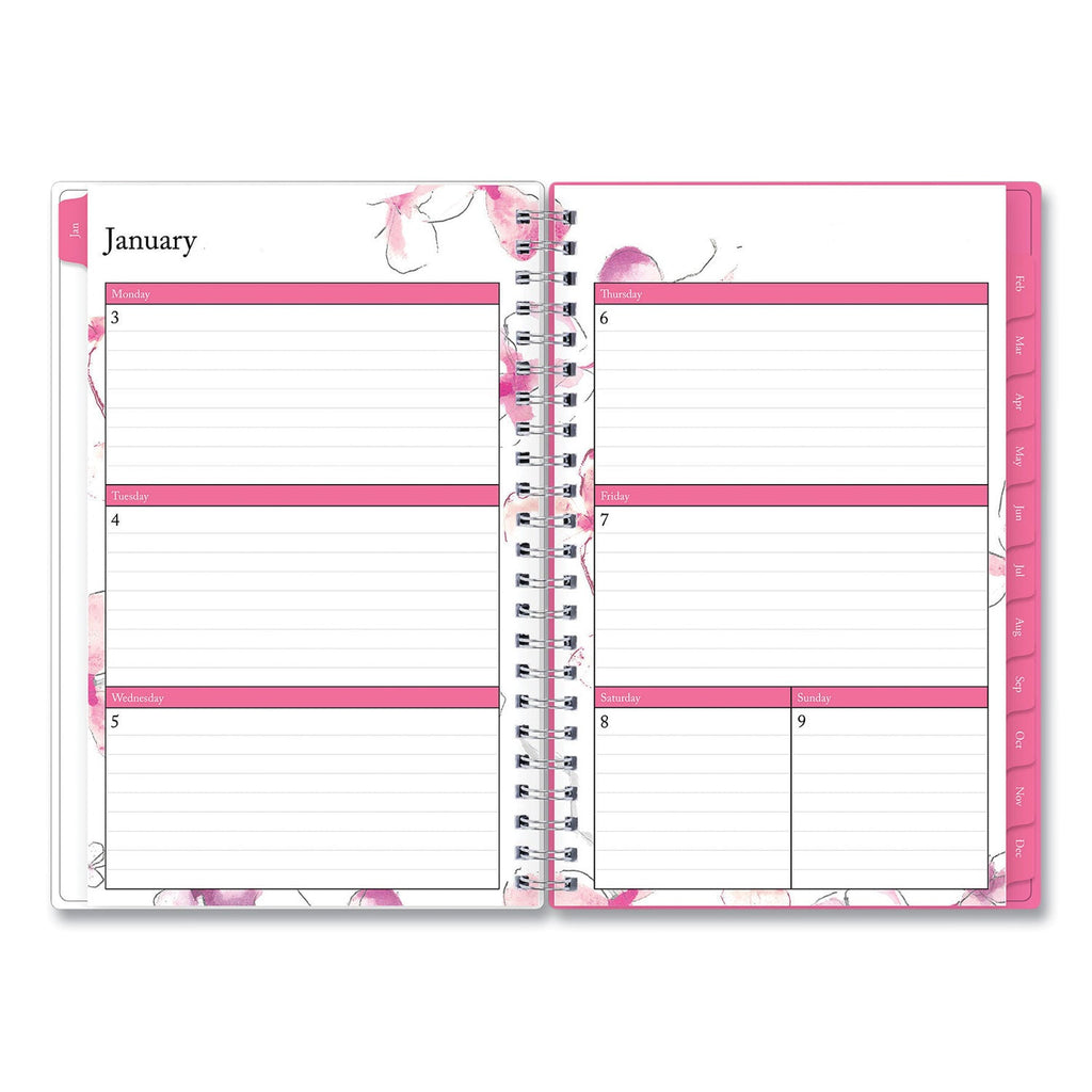 Blue Sky Breast Cancer Awareness Create-Your-Own Cover Weekly/Monthly Planner, Orchid Artwork, 8 x 5, 12-Month (Jan-Dec): 2023