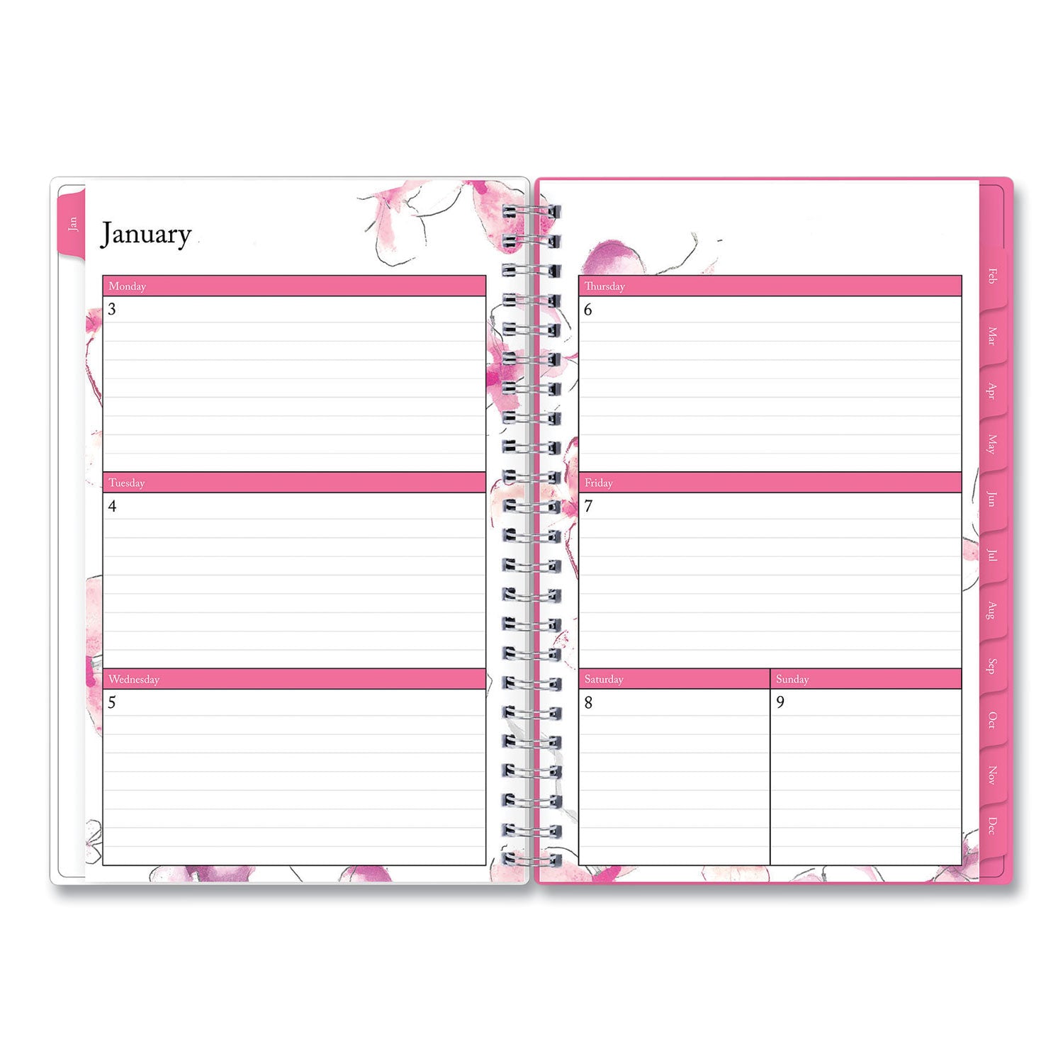 Blue Sky Breast Cancer Awareness Create-Your-Own Cover Weekly/Monthly Planner, Orchid Artwork, 8 x 5, 12-Month (Jan-Dec): 2023