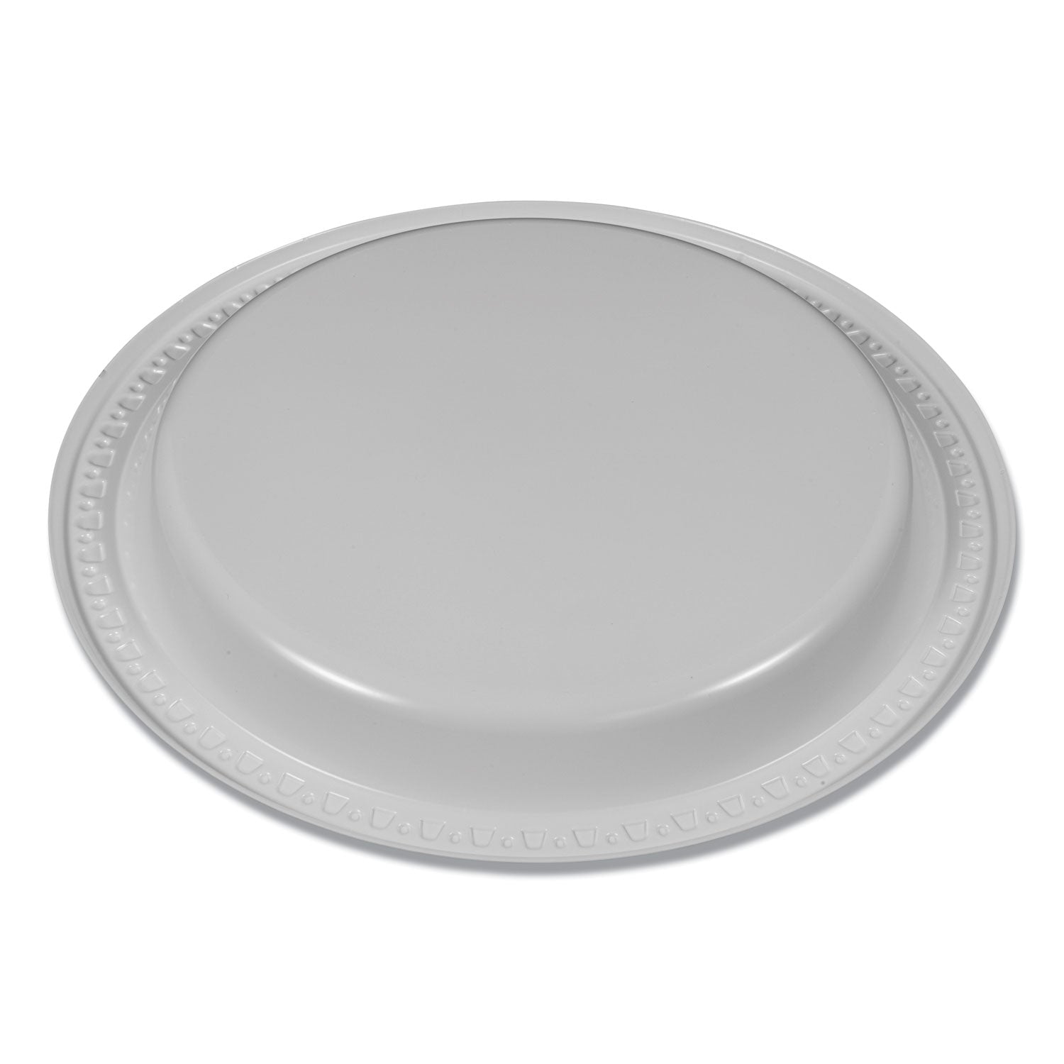 Tablemate Plastic Dinnerware, Plates, 7" dia, White, 125/Pack