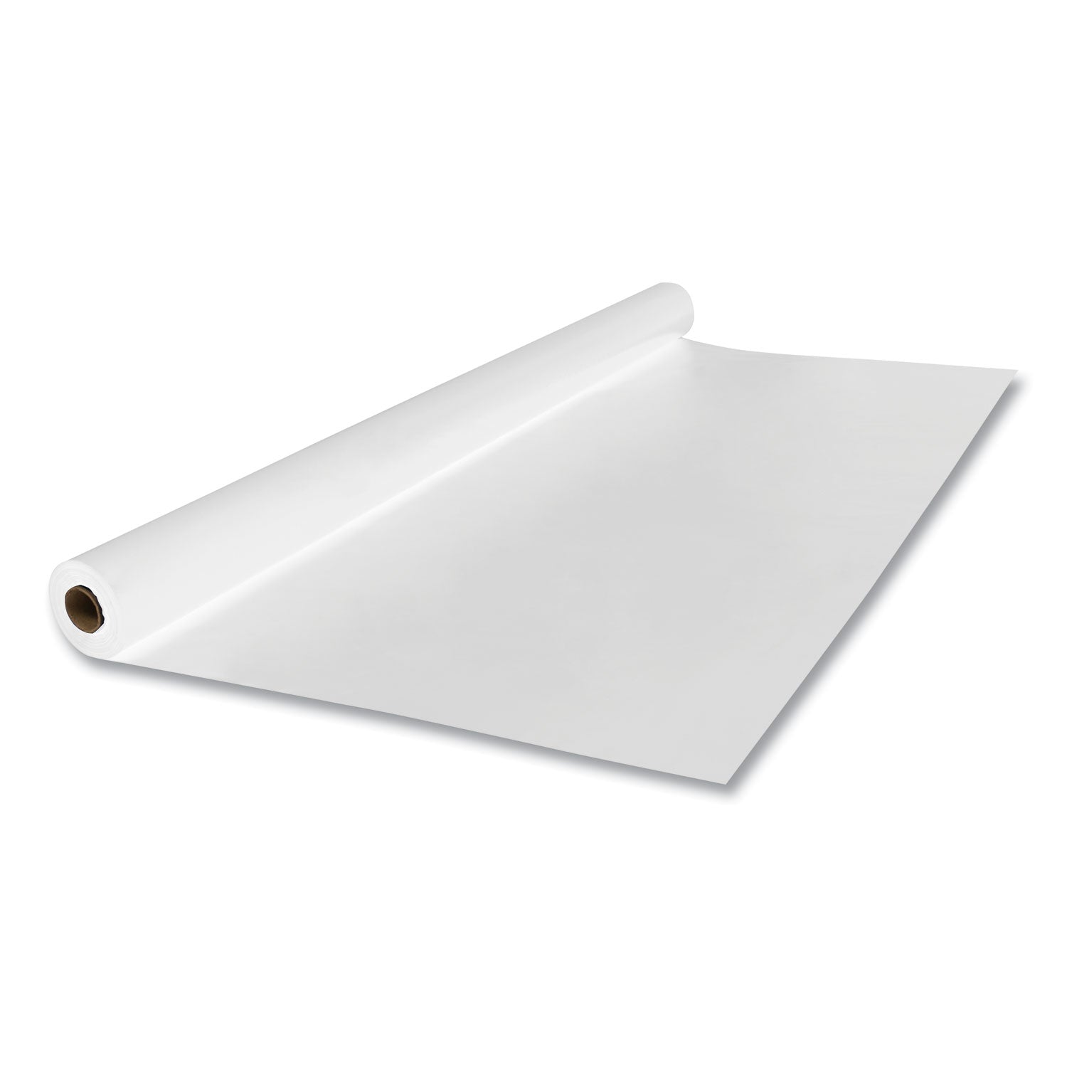 Tablemate Linen-Soft Non-Woven Polyester Banquet Roll, Cut-To-Fit, 40" x 50 ft, White