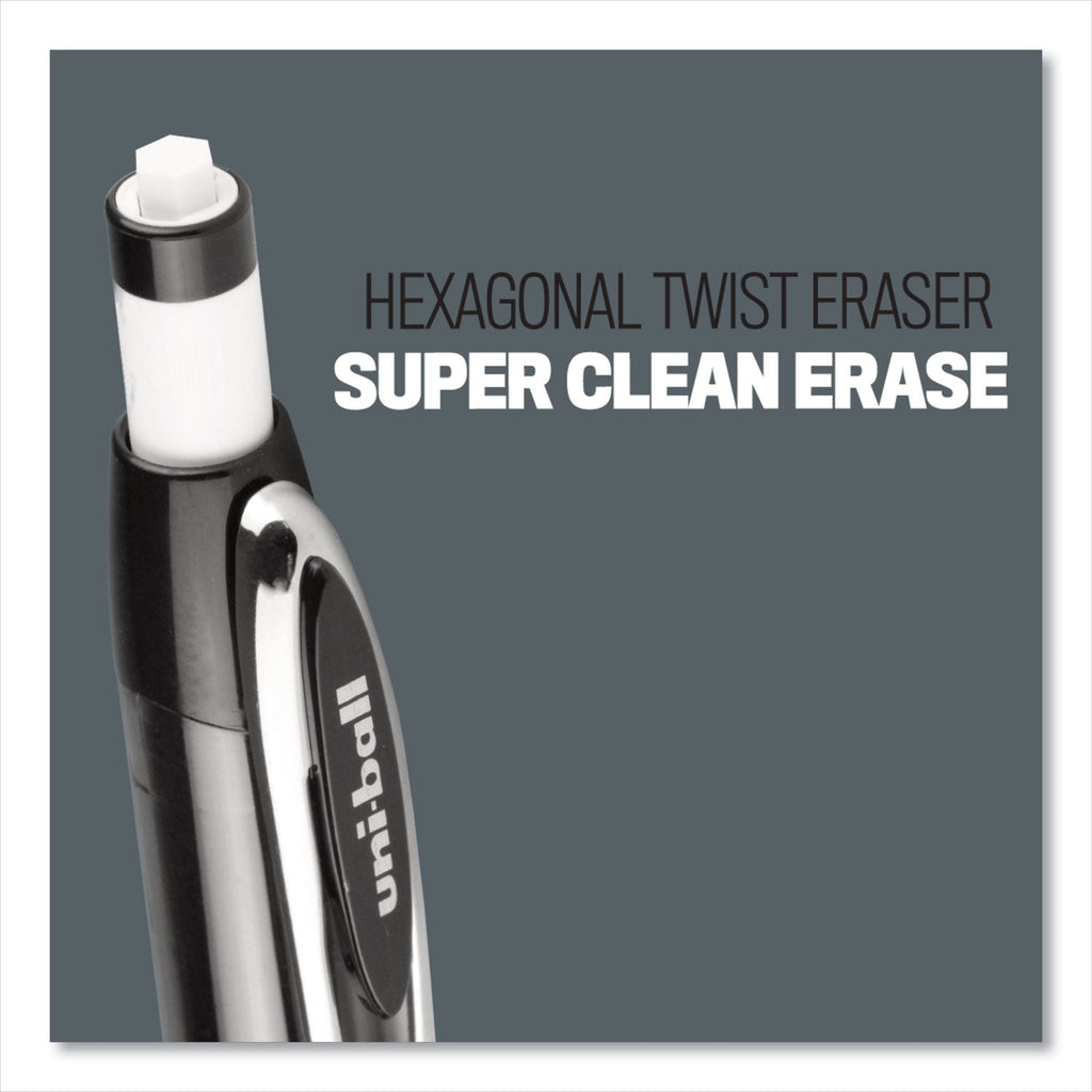 uniball 207 Mechanical Pencil with Lead and Eraser Refills, 0.7 mm, HB (#2), Black Lead, Assorted Barrel Colors, 3/Set