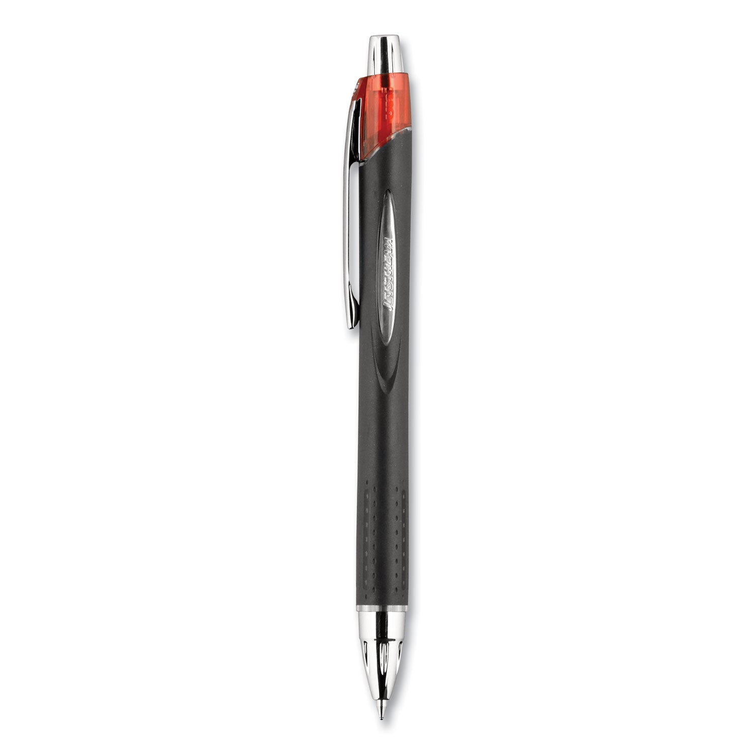 uniball Jetstream Retractable Ballpoint Pen, Bold 1 mm, Red Ink, Black Barrel