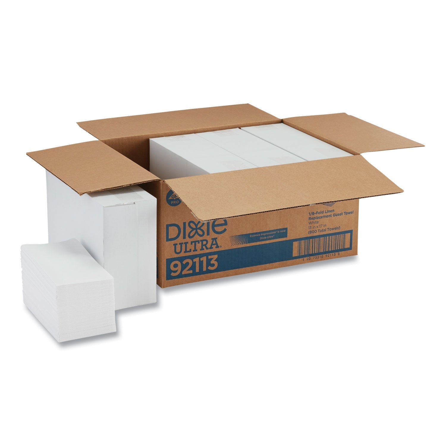 Dixie 1/6-Fold Linen Replacement Towels, 13 x 17, White, 200/Box, 4 Boxes/Carton