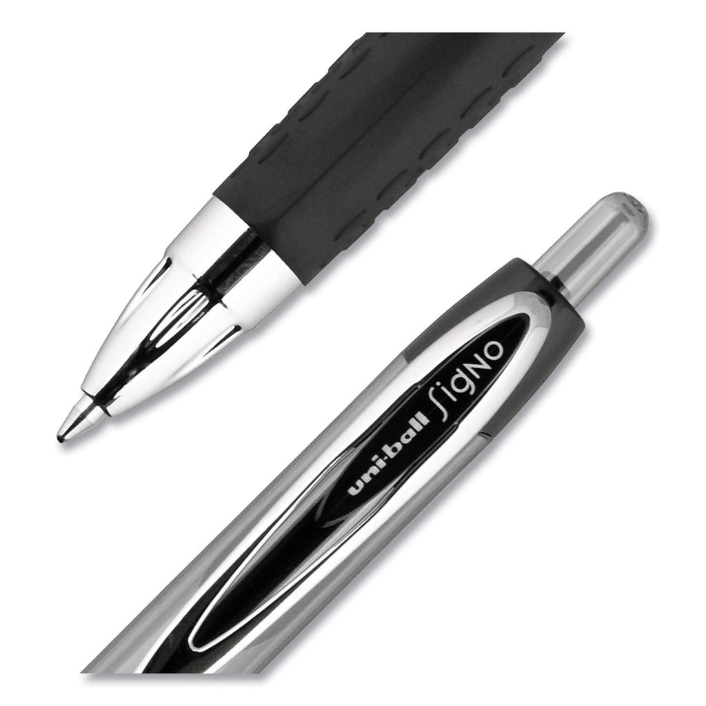 uniball Signo 207 Gel Pen Value Pack, Retractable, Medium 0.7 mm, Black Ink, Translucent Black Barrel, 36/Box