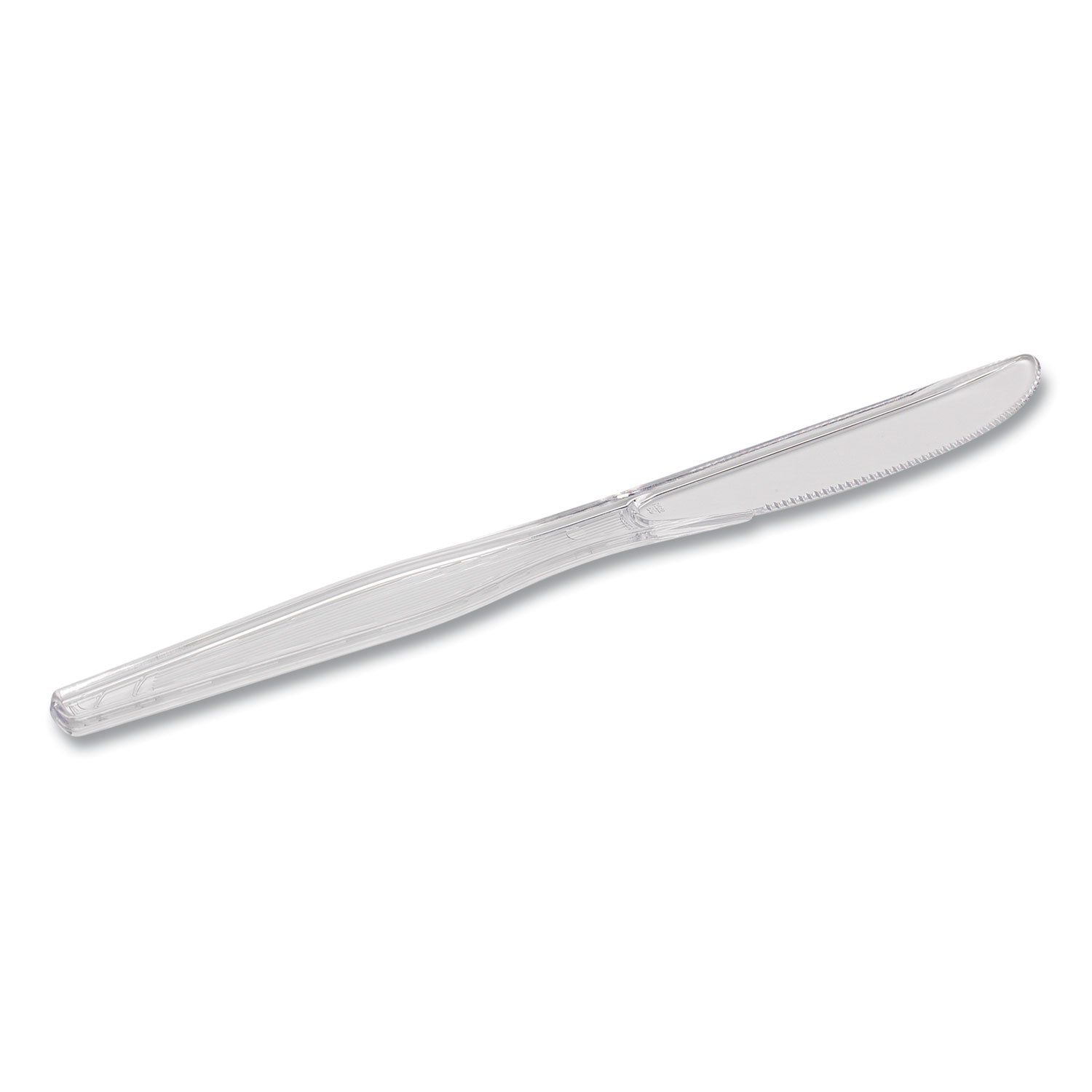 Dixie Heavyweight Polystyrene Cutlery, Knives, Clear, 1,000/Carton