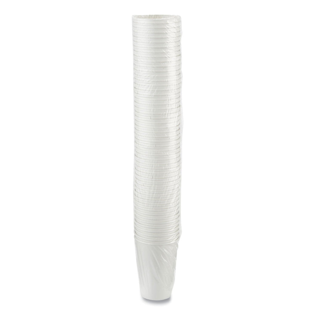 Dixie Paper Hot Cups, 16 oz, White, 50/Sleeve, 20 Sleeves/Carton