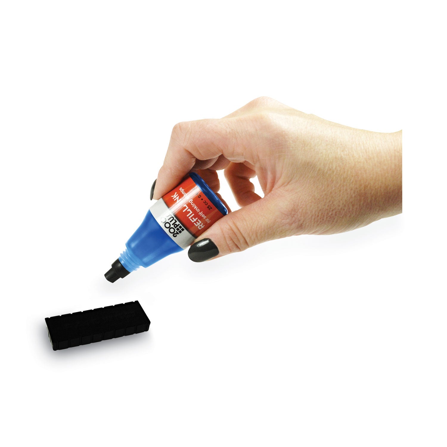 COSCO 2000PLUS Self-Inking Refill Ink, 0.9 oz. Bottle, Blue