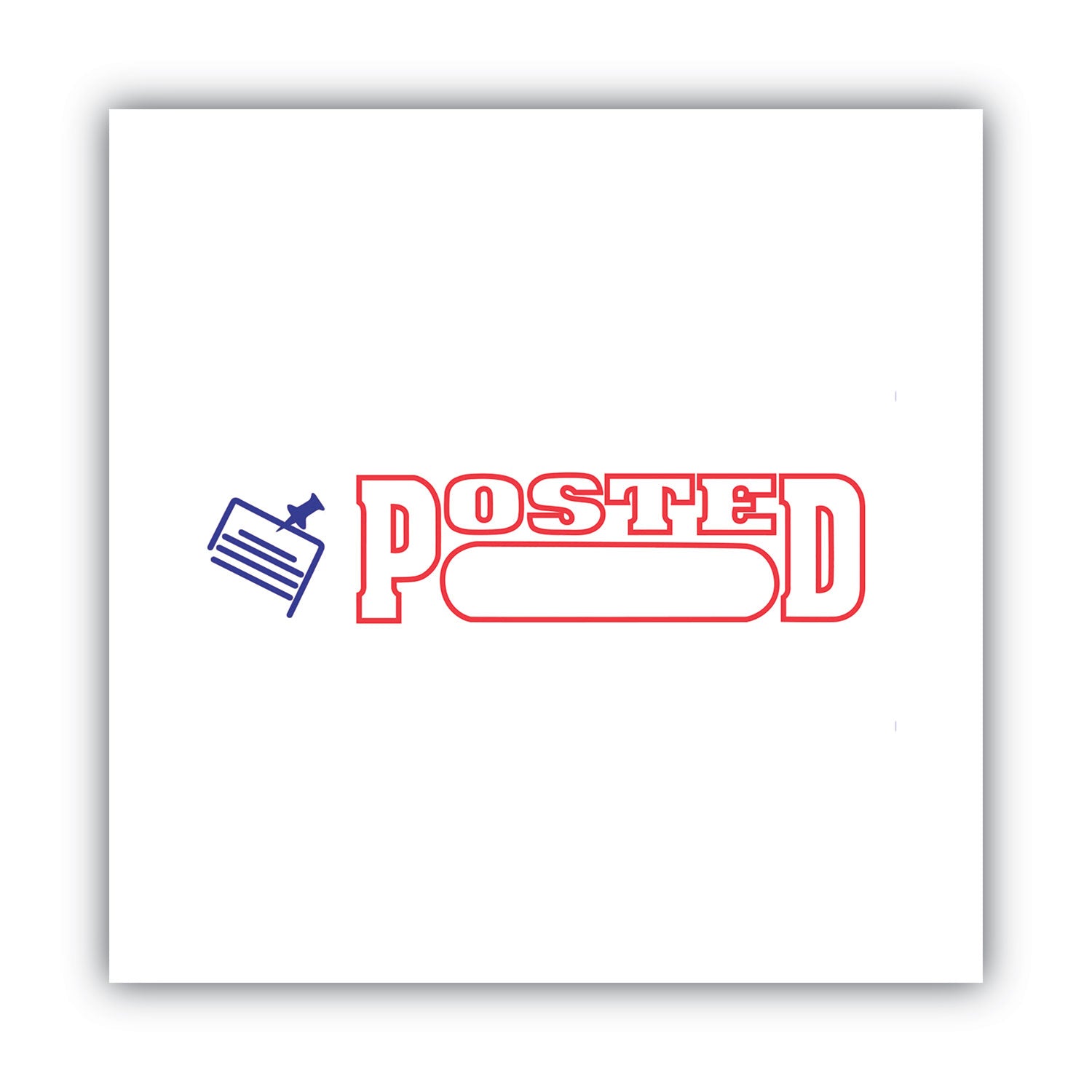 ACCUSTAMP2 Pre-Inked Shutter Stamp, Red/Blue, POSTED, 1.63 x 0.5