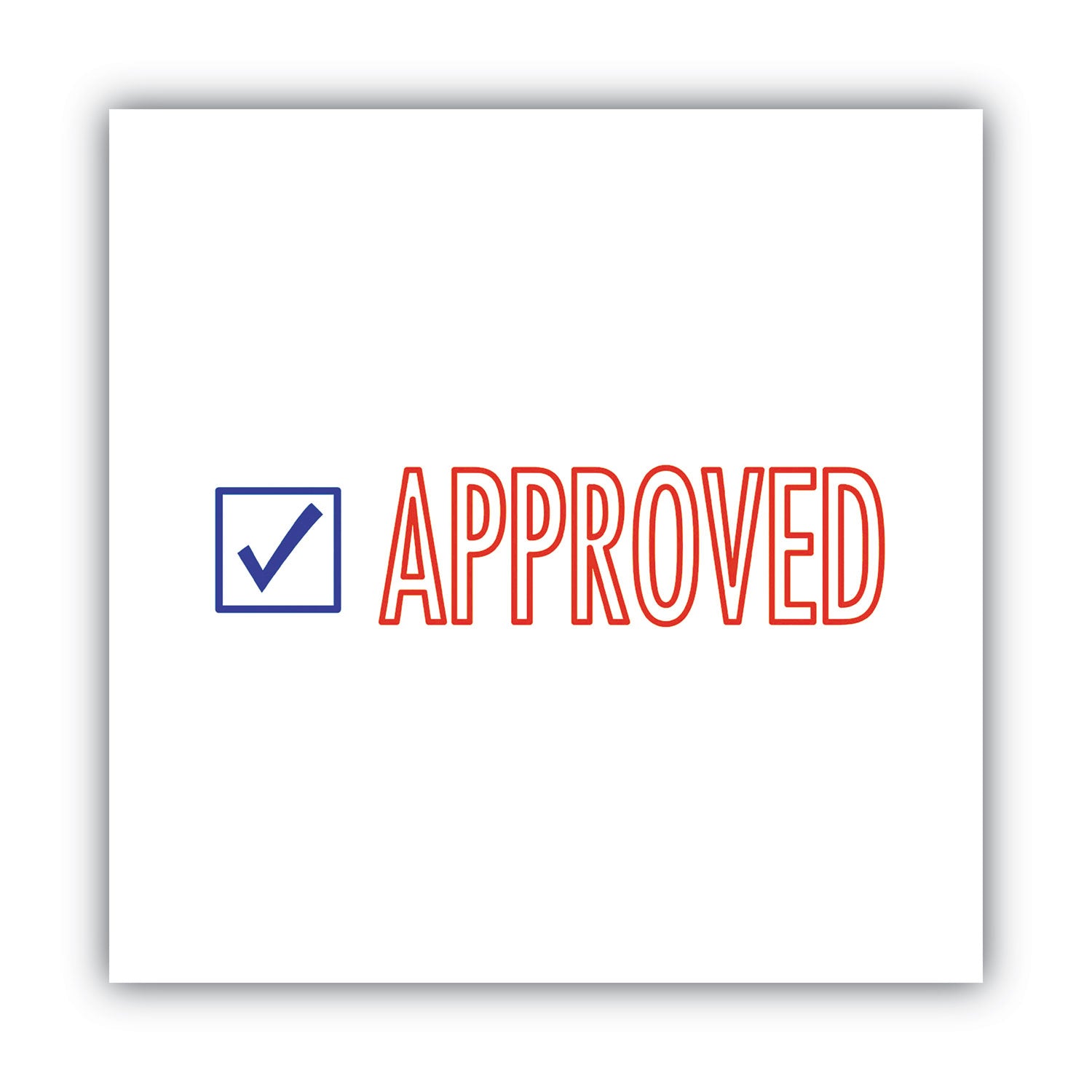 ACCUSTAMP2 Pre-Inked Shutter Stamp, Red/Blue, APPROVED, 1.63 x 0.5