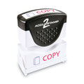 ACCUSTAMP2 Pre-Inked Shutter Stamp, Red/Blue, COPY, 1.63 x 0.5