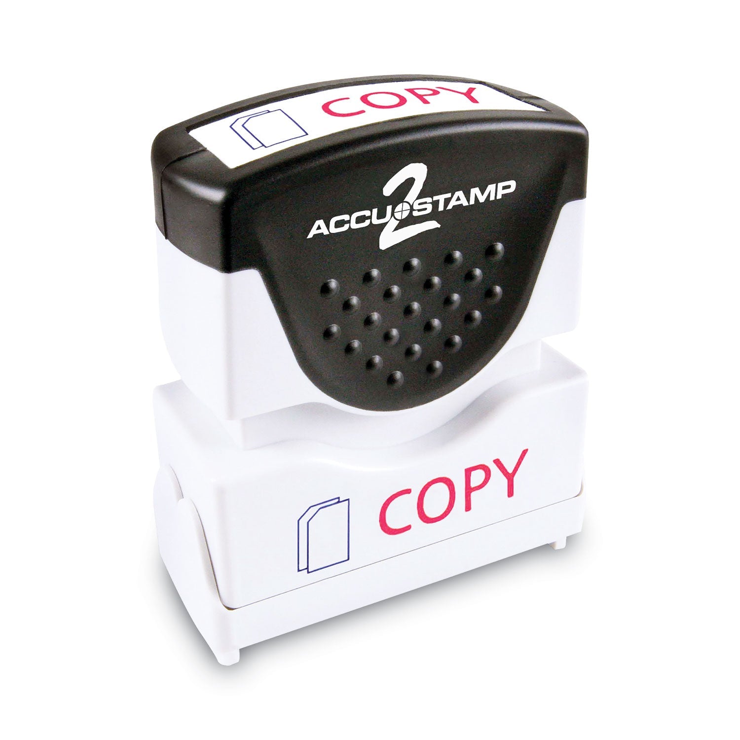 ACCUSTAMP2 Pre-Inked Shutter Stamp, Red/Blue, COPY, 1.63 x 0.5