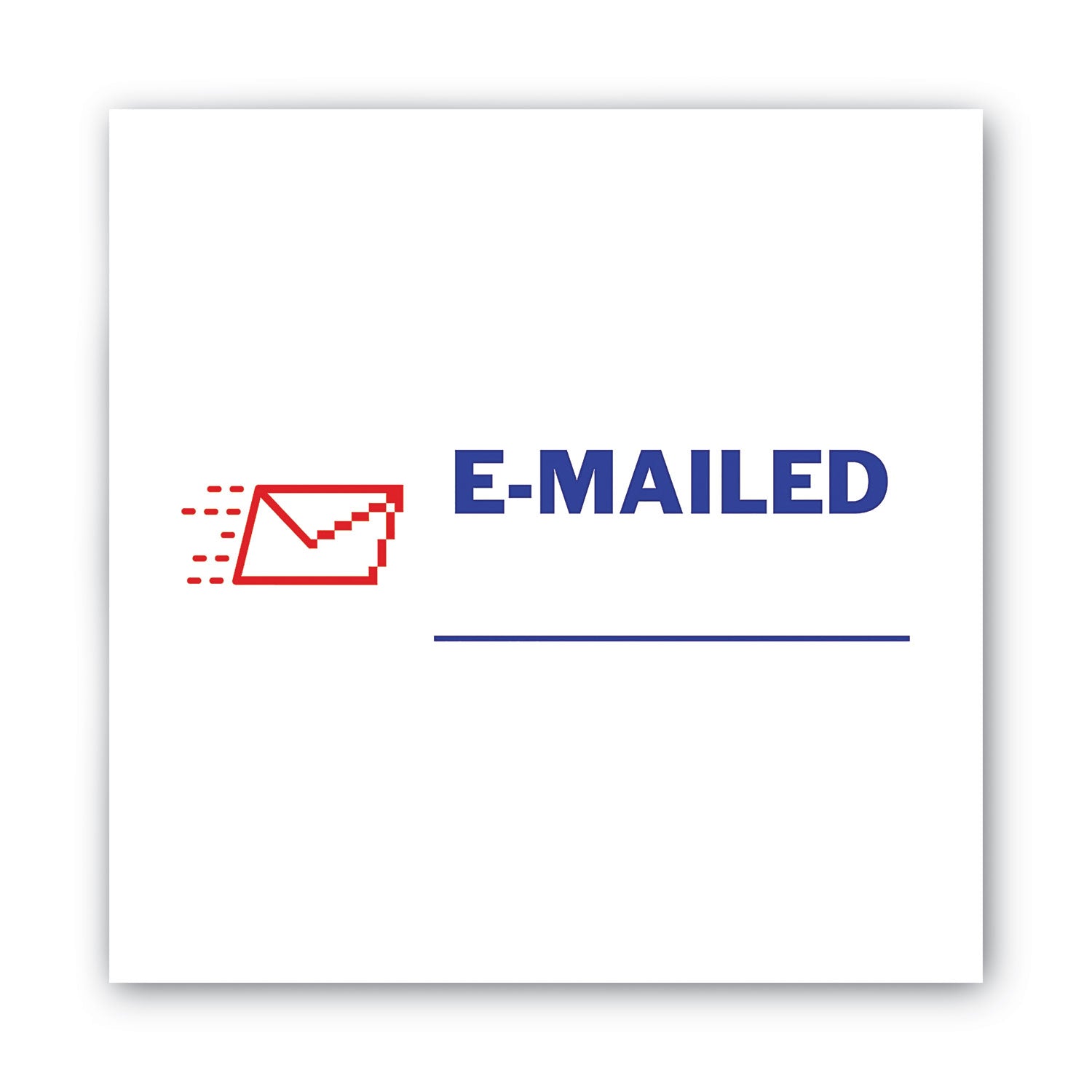 ACCUSTAMP2 Pre-Inked Shutter Stamp, Red/Blue, EMAILED, 1.63 x 0.5
