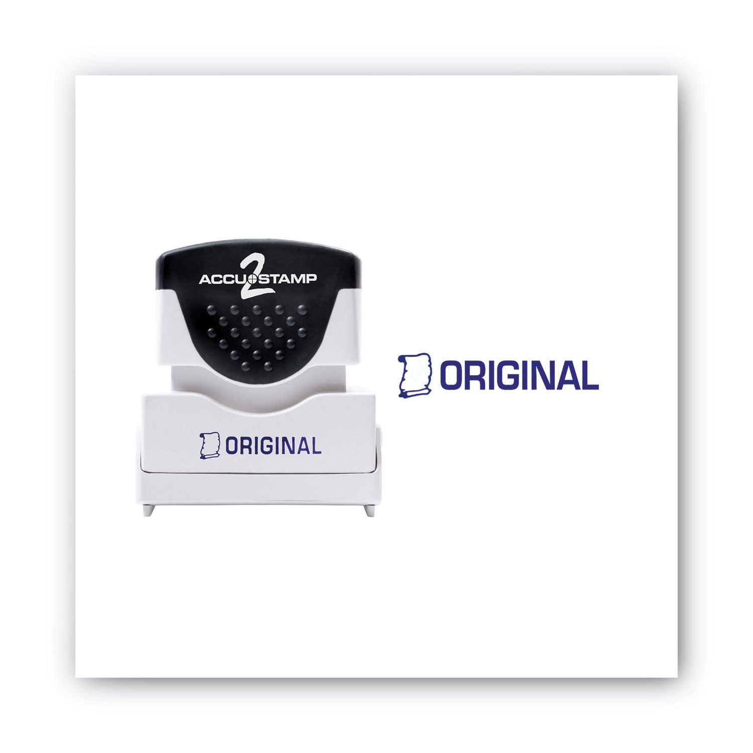 ACCUSTAMP2 Pre-Inked Shutter Stamp, Blue, ORIGINAL, 1.63 x 0.5