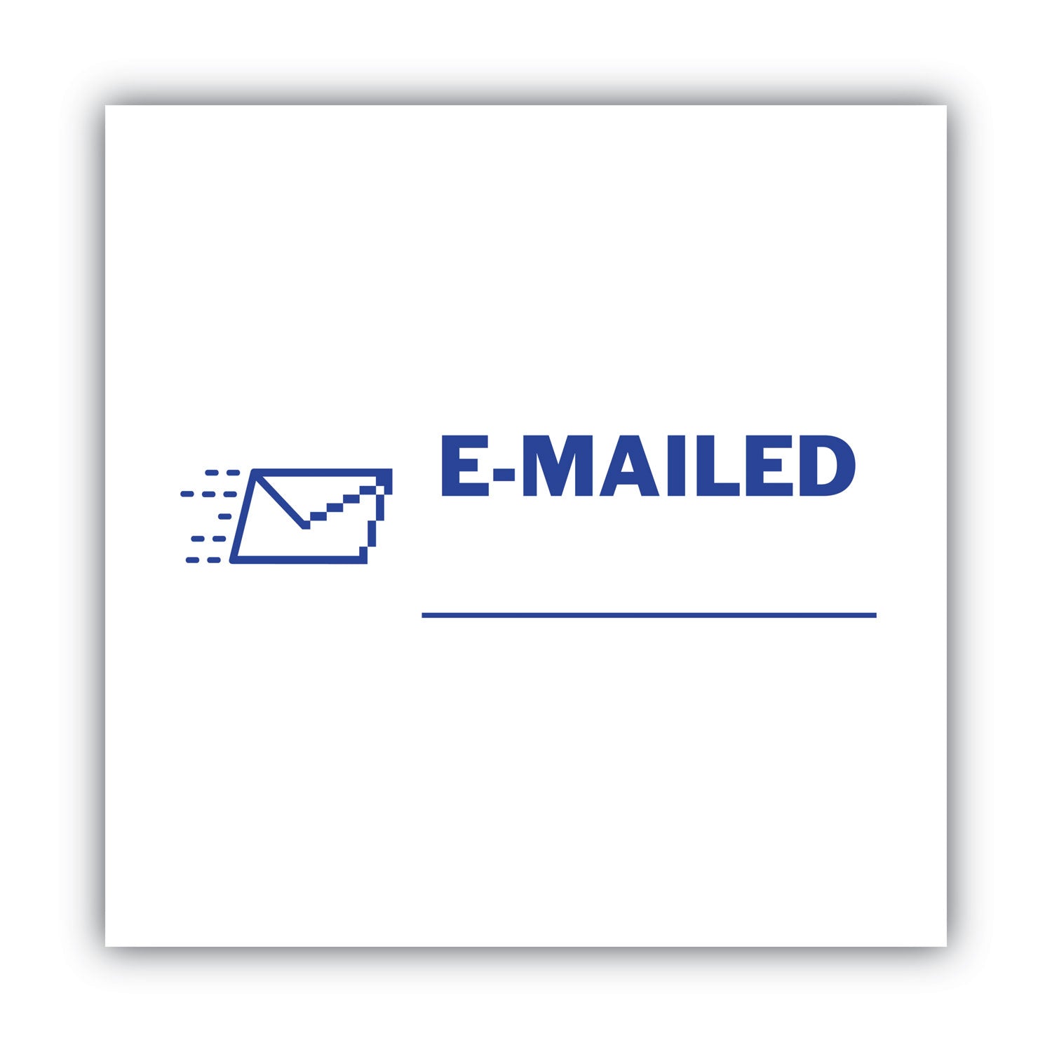 ACCUSTAMP2 Pre-Inked Shutter Stamp, Blue, EMAILED, 1.63 x 0.5