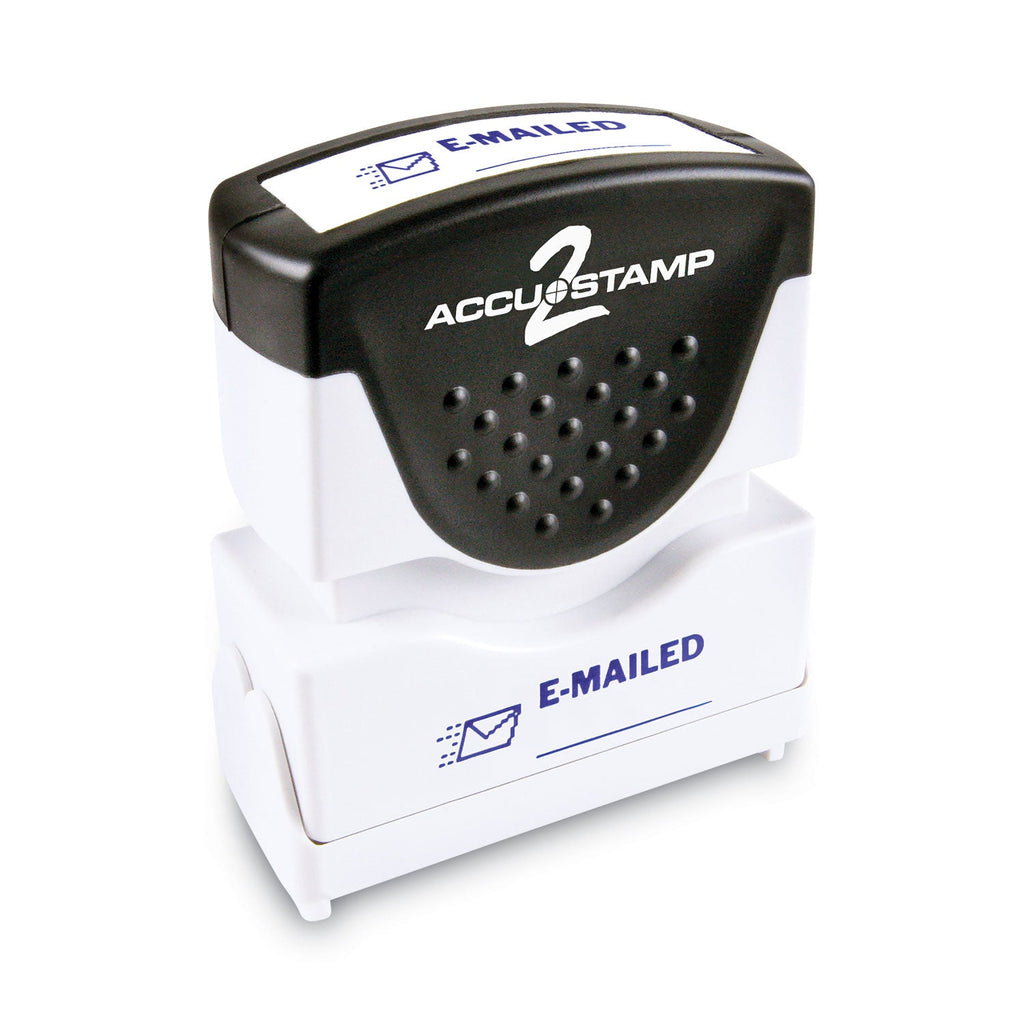 ACCUSTAMP2 Pre-Inked Shutter Stamp, Blue, EMAILED, 1.63 x 0.5