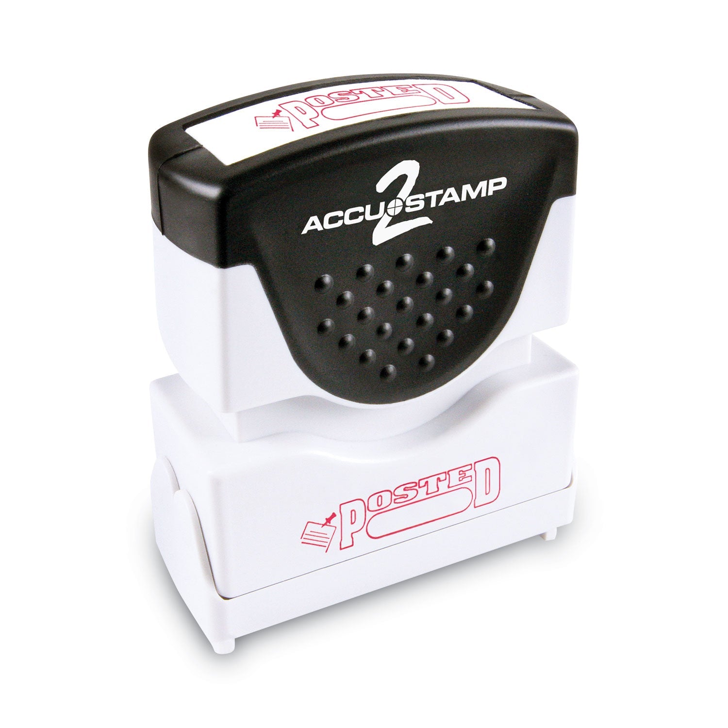 ACCUSTAMP2 Pre-Inked Shutter Stamp, Red, POSTED, 1.63 x 0.5