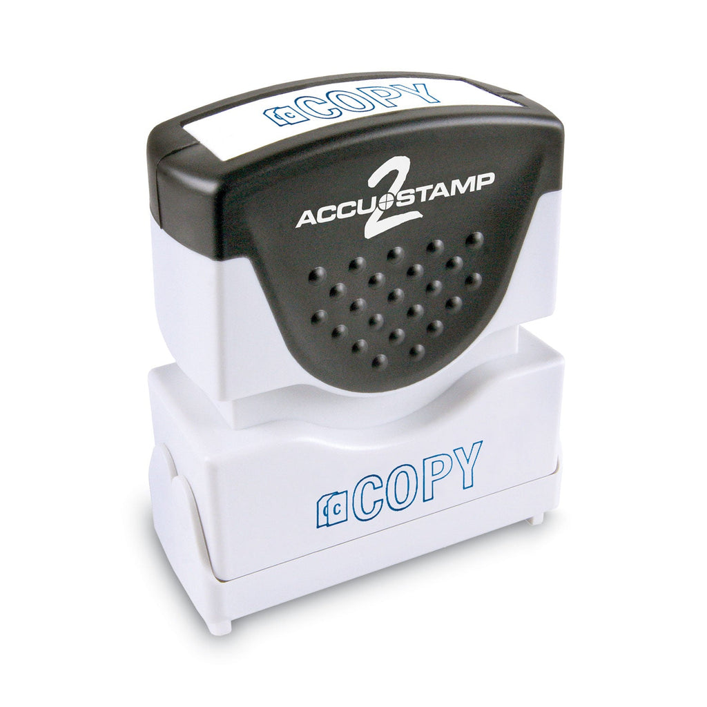 ACCUSTAMP2 Pre-Inked Shutter Stamp, Blue, COPY, 1.63 x 0.5