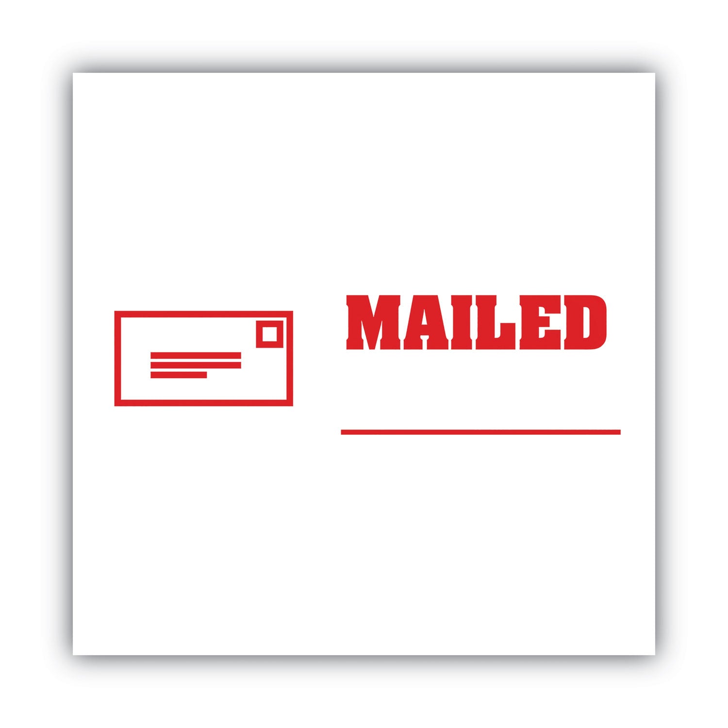 ACCUSTAMP2 Pre-Inked Shutter Stamp, Red, MAILED, 1.63 x 0.5