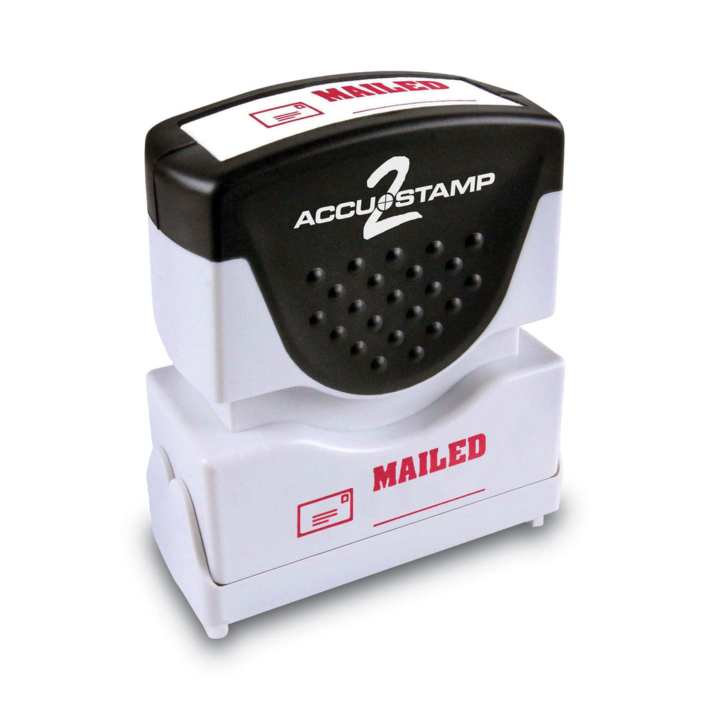 ACCUSTAMP2 Pre-Inked Shutter Stamp, Red, MAILED, 1.63 x 0.5